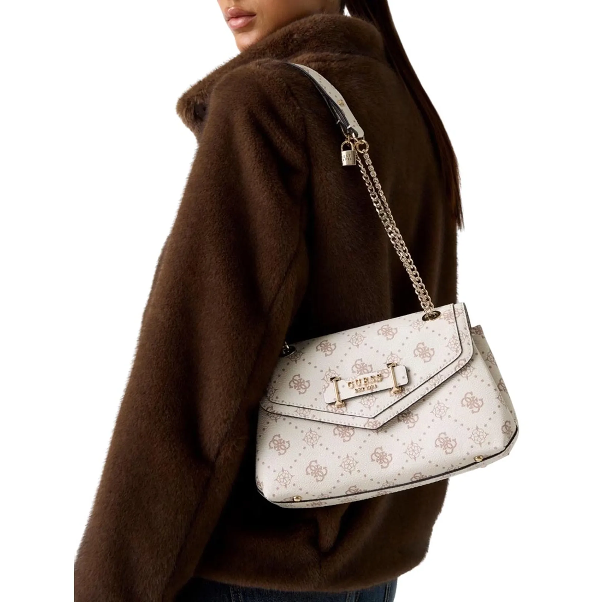 Guess Borsa A Spalla Silia Crema Hwgp9890210 162564