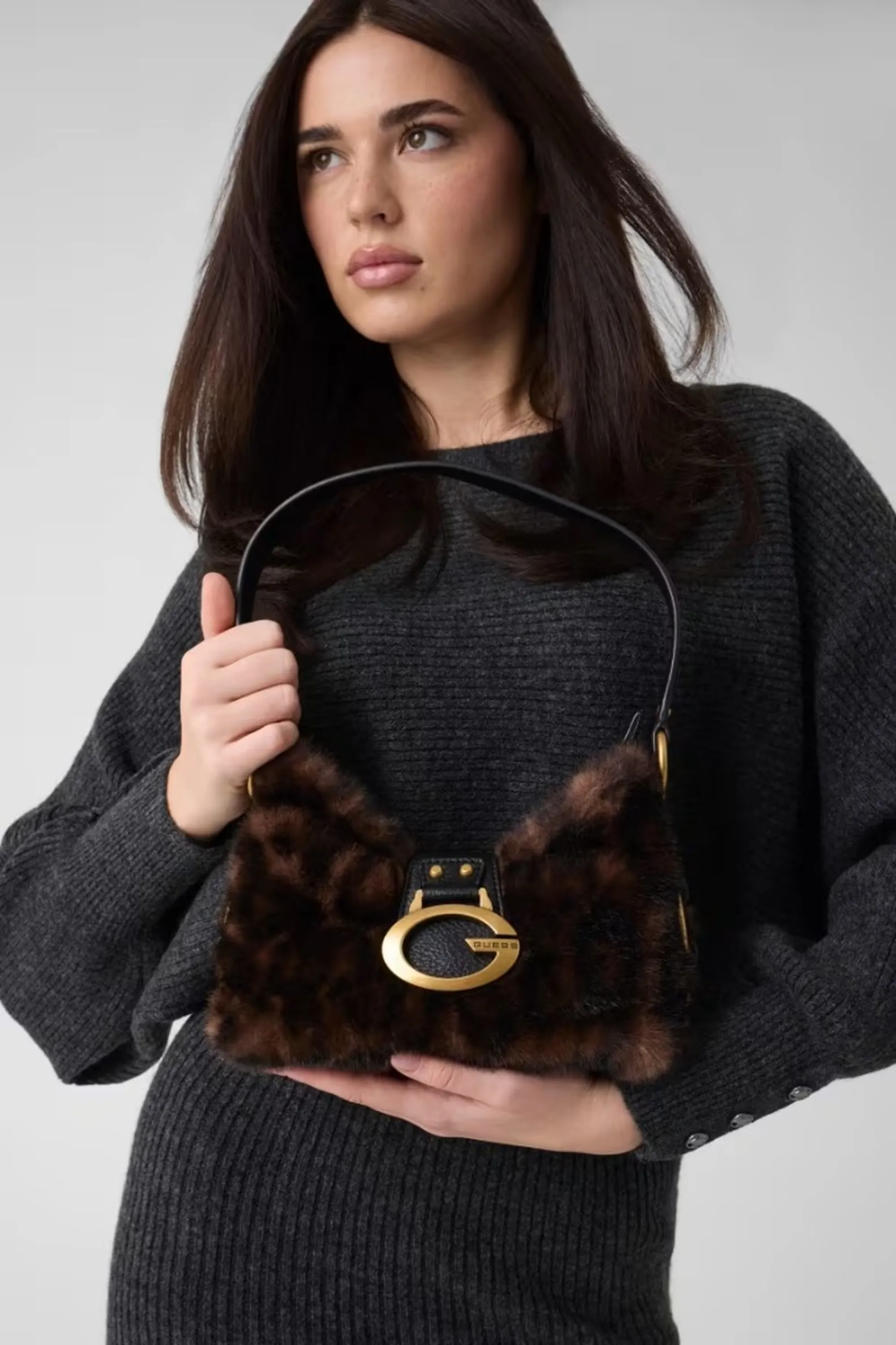 Guess B'Camden Mini Shoulder Bag' Brown Hwlb9308720 195389