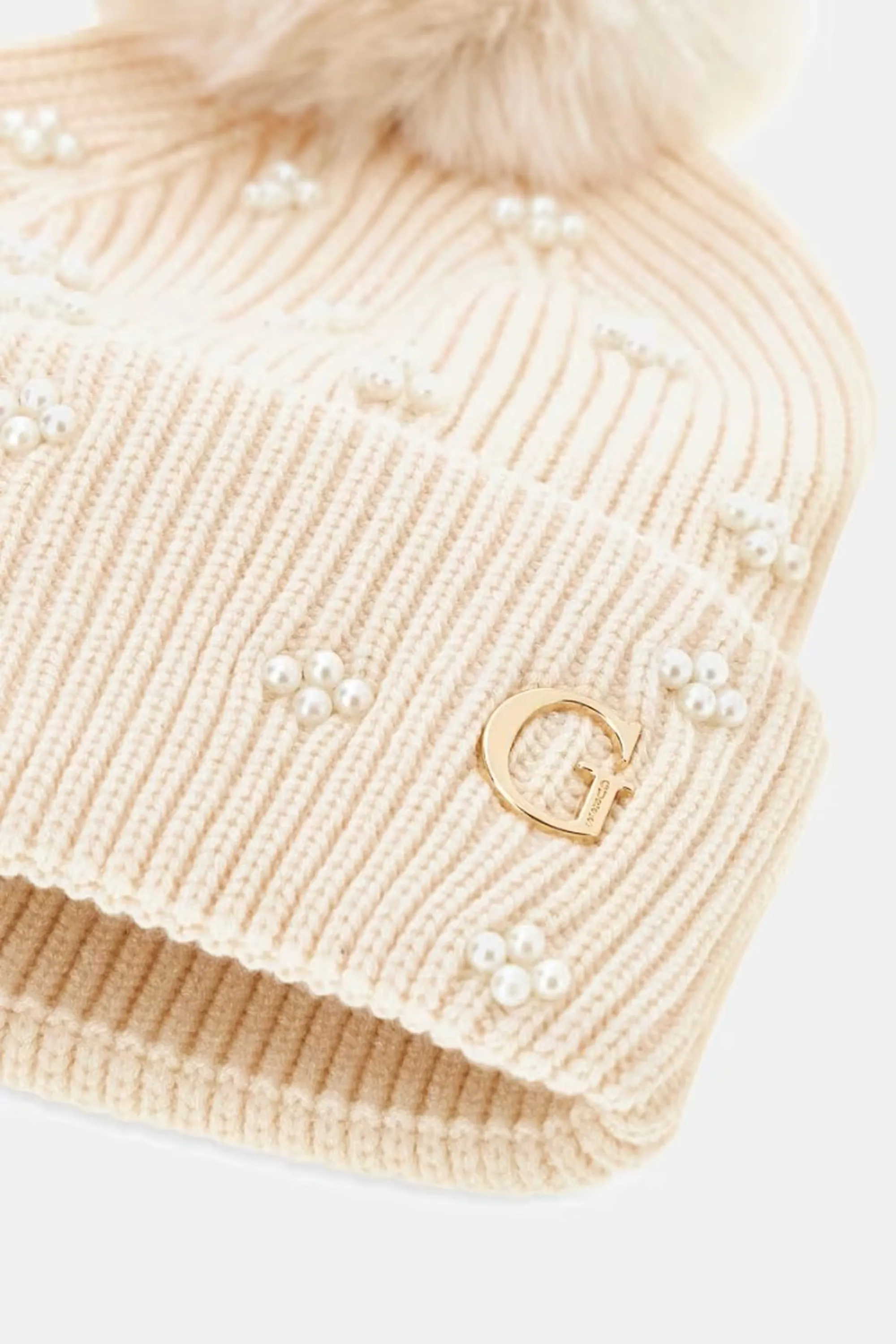 Guess Cappello Lavorato A Maglia Bianco Sporco Aw5635Vis01 193125