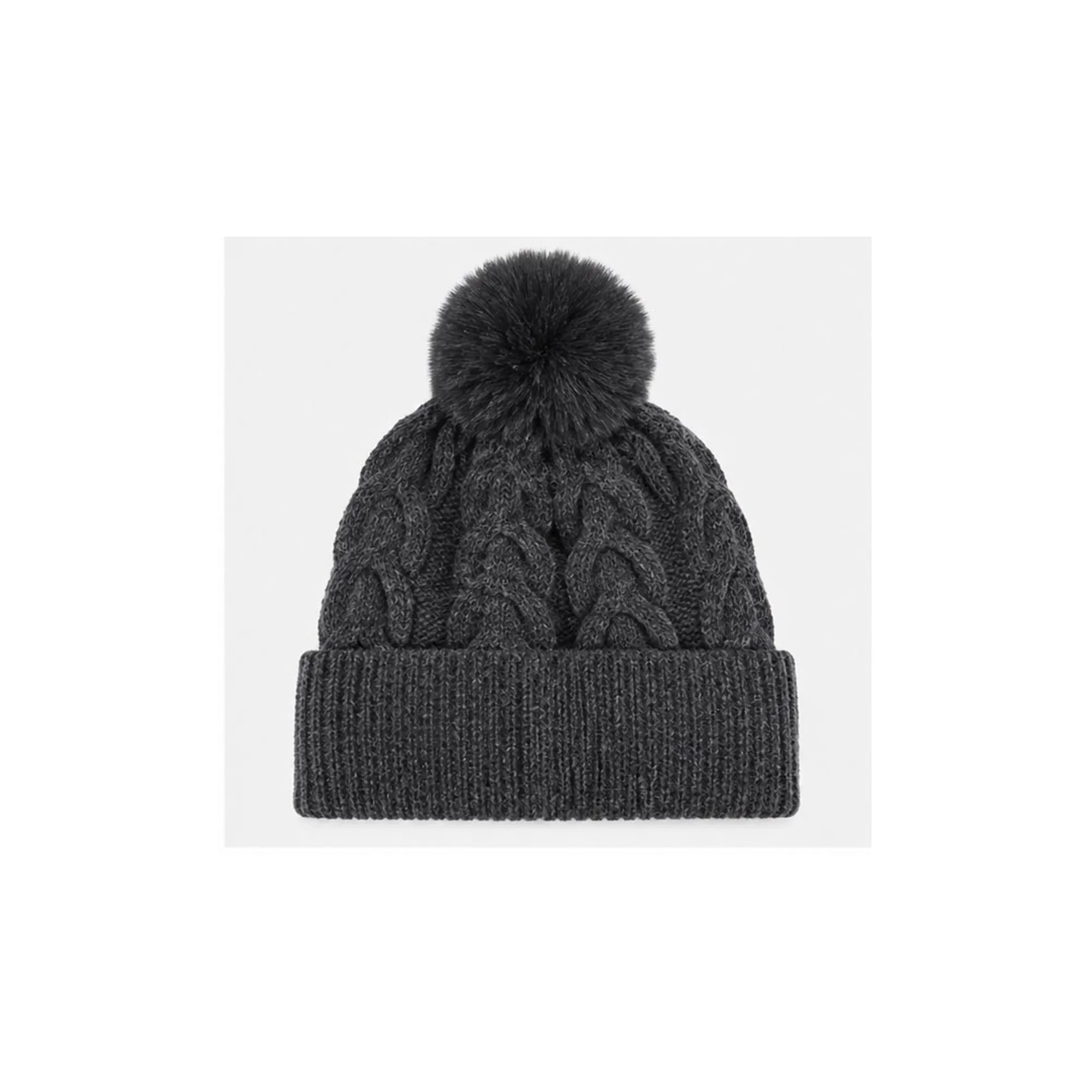 Guess Cappello Lavorato A Maglia Grigio Scuro Aw5676Pol01 193118