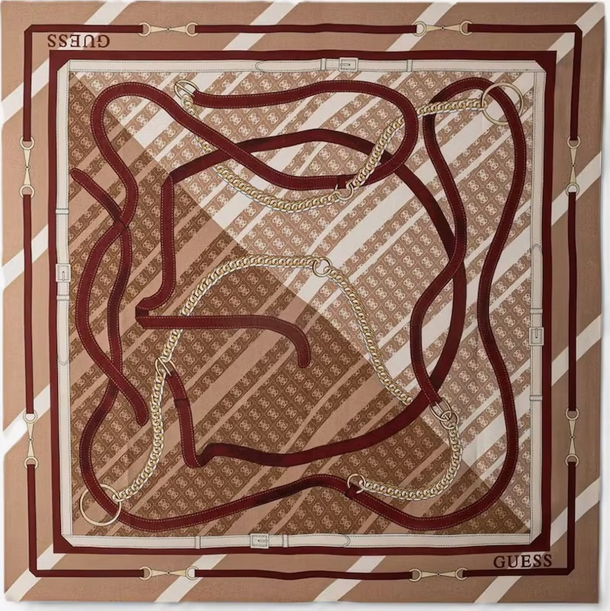 Guess Foulard Guess Marrone Chiaro Aw5659Pol03 193134