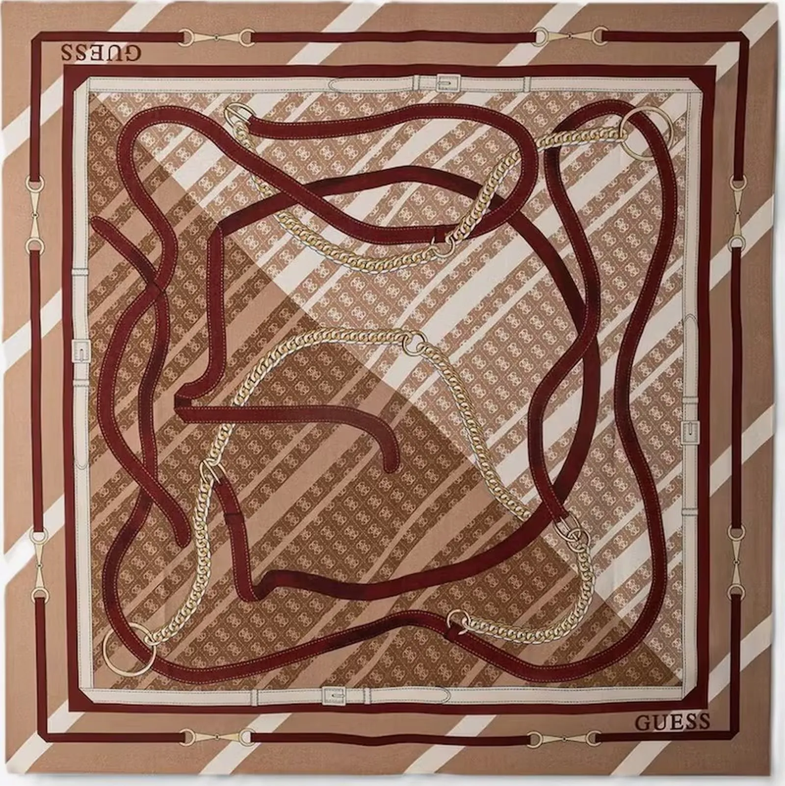 Guess Foulard Guess Marrone Chiaro Aw5659Pol03 193134