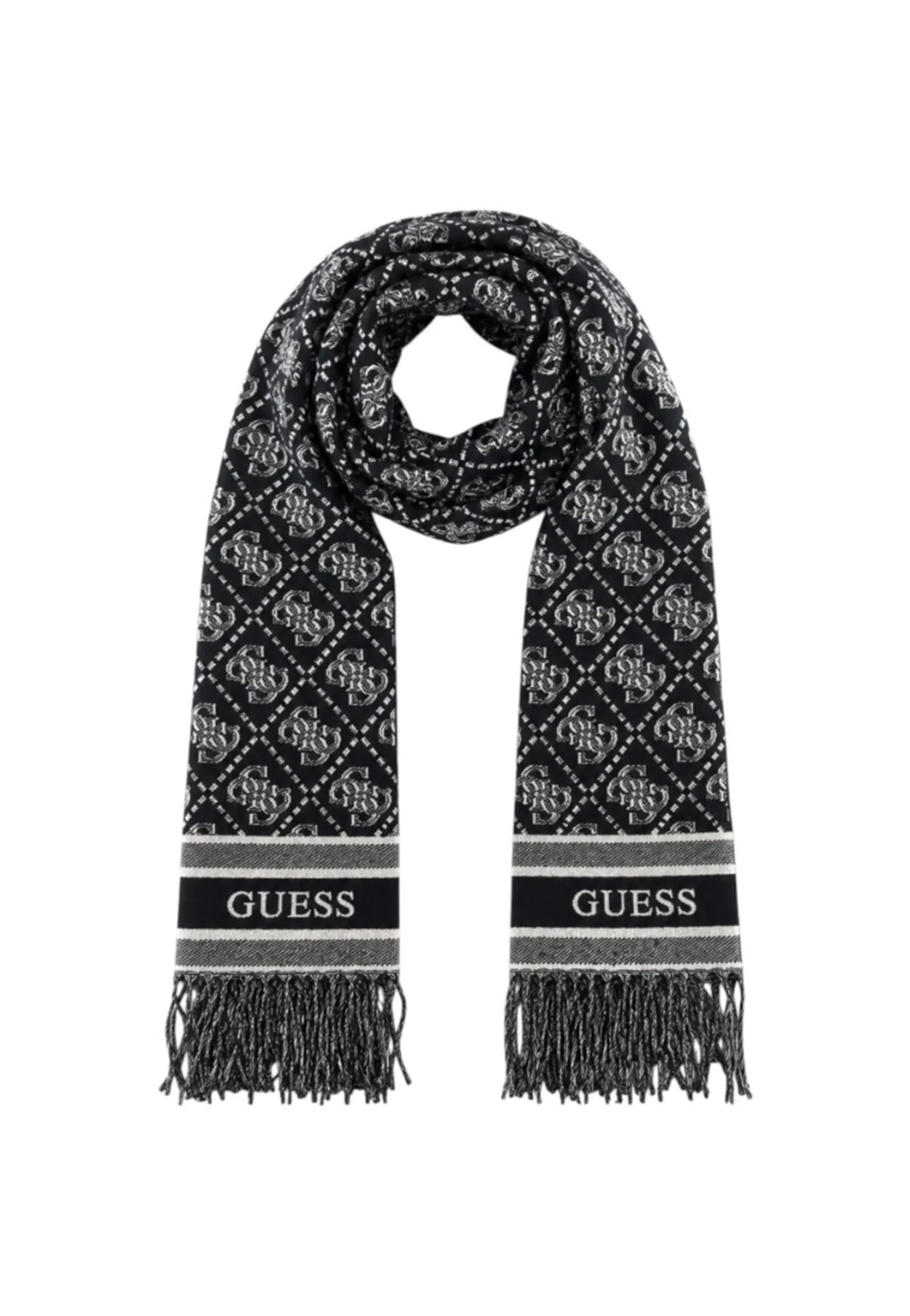 Guess B'Guess Logo Scarf' Black Aw5665Pol03 187159