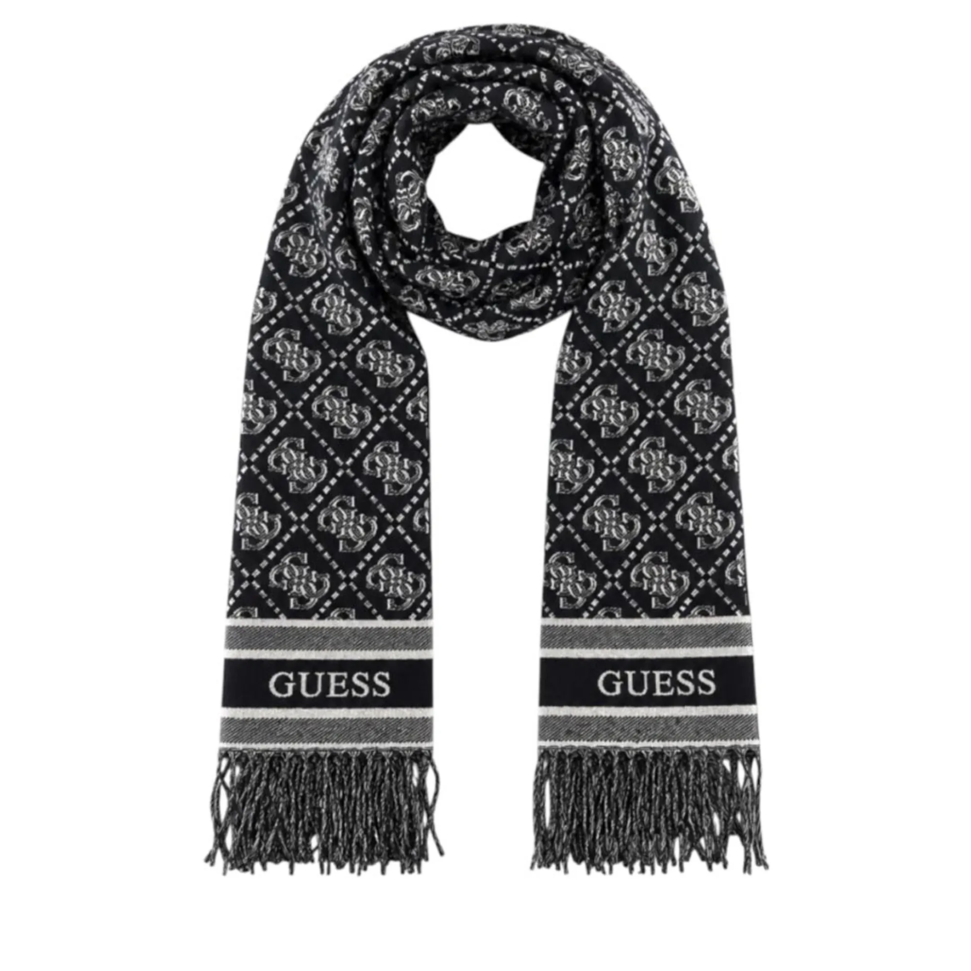 Guess Sciarpa Logata Guess Nero Aw5665Pol03 196696