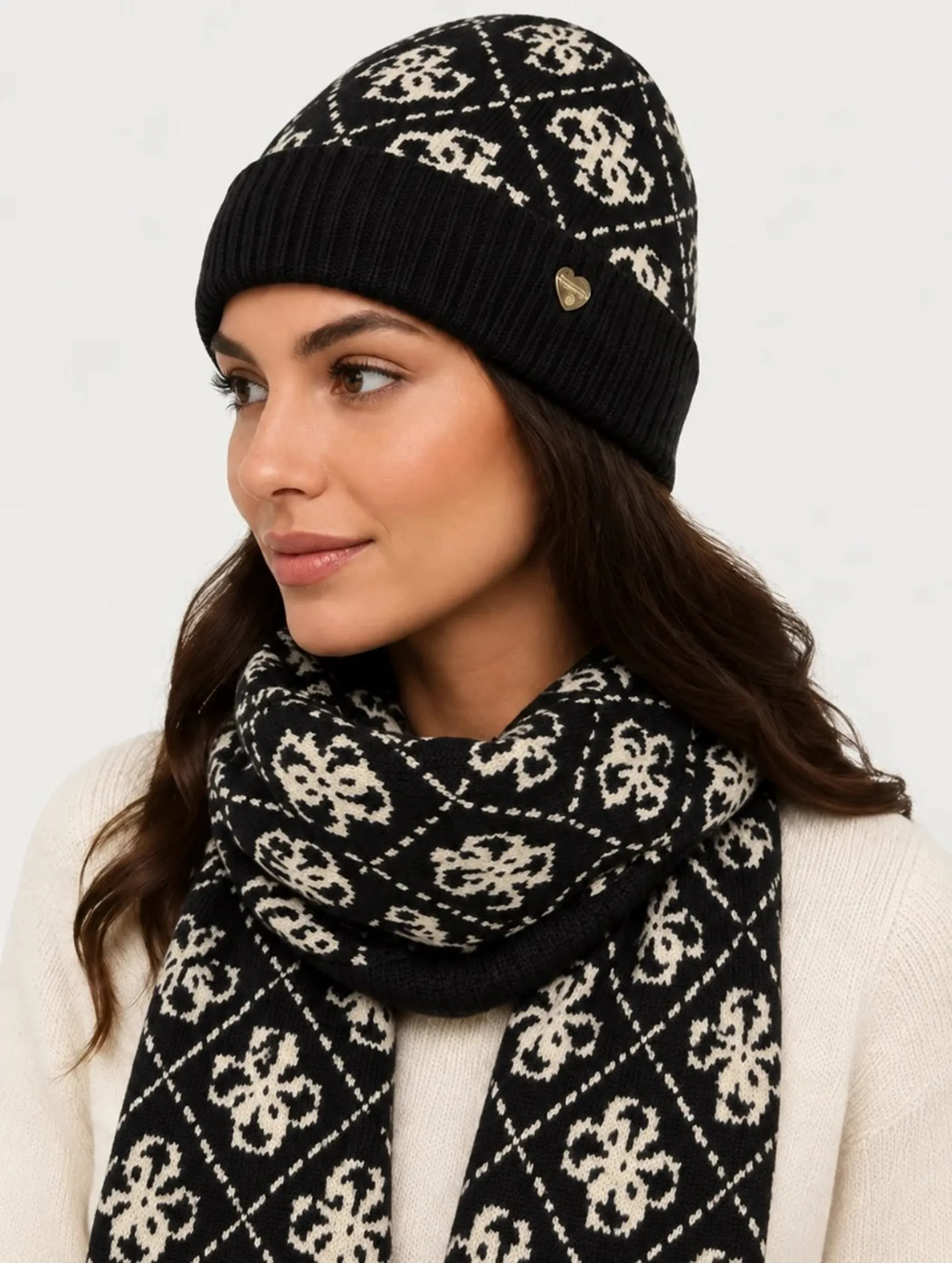 Guess Set Sciarpa Cappello Nero Gfboxwp6401 193099