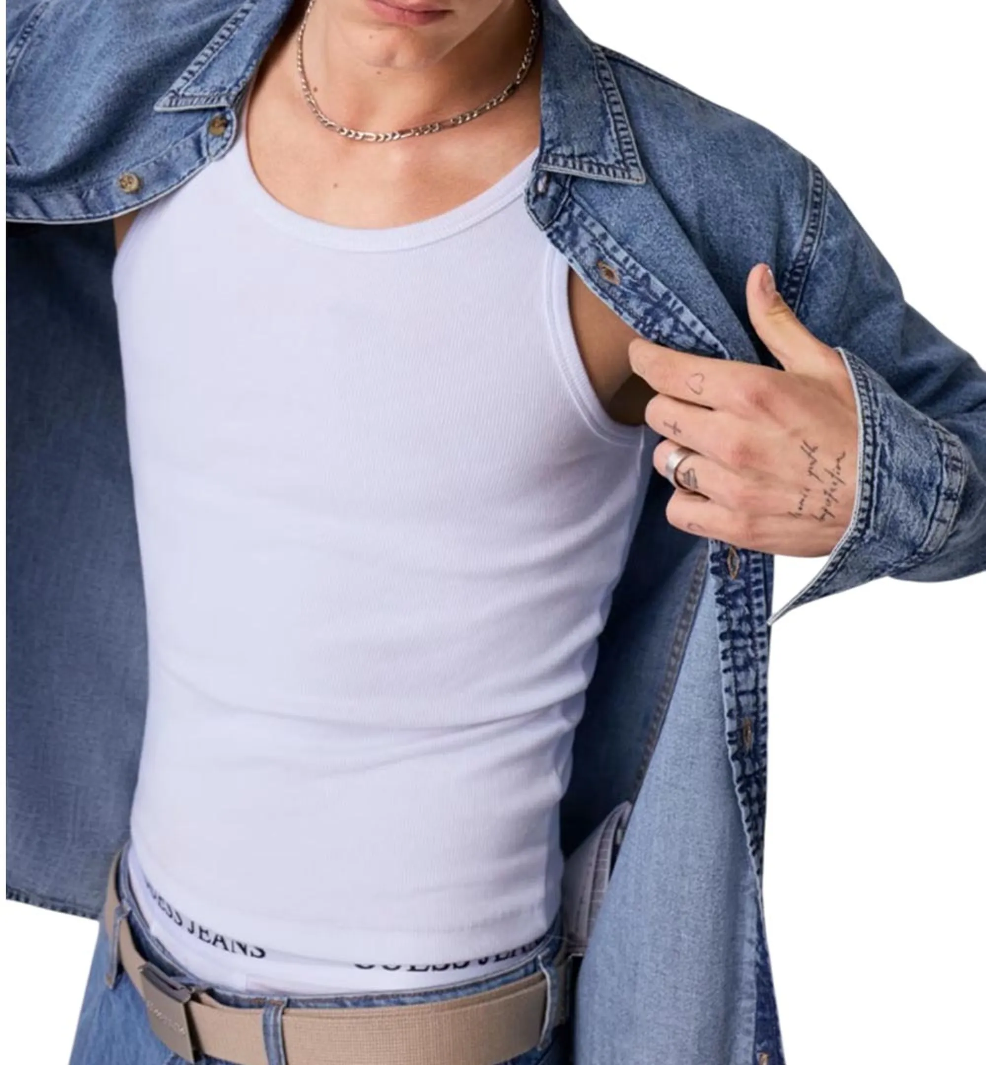Guess Jeans Camicia Denim Regular Denim Chiaro M4Yh56D5Ei2 187805