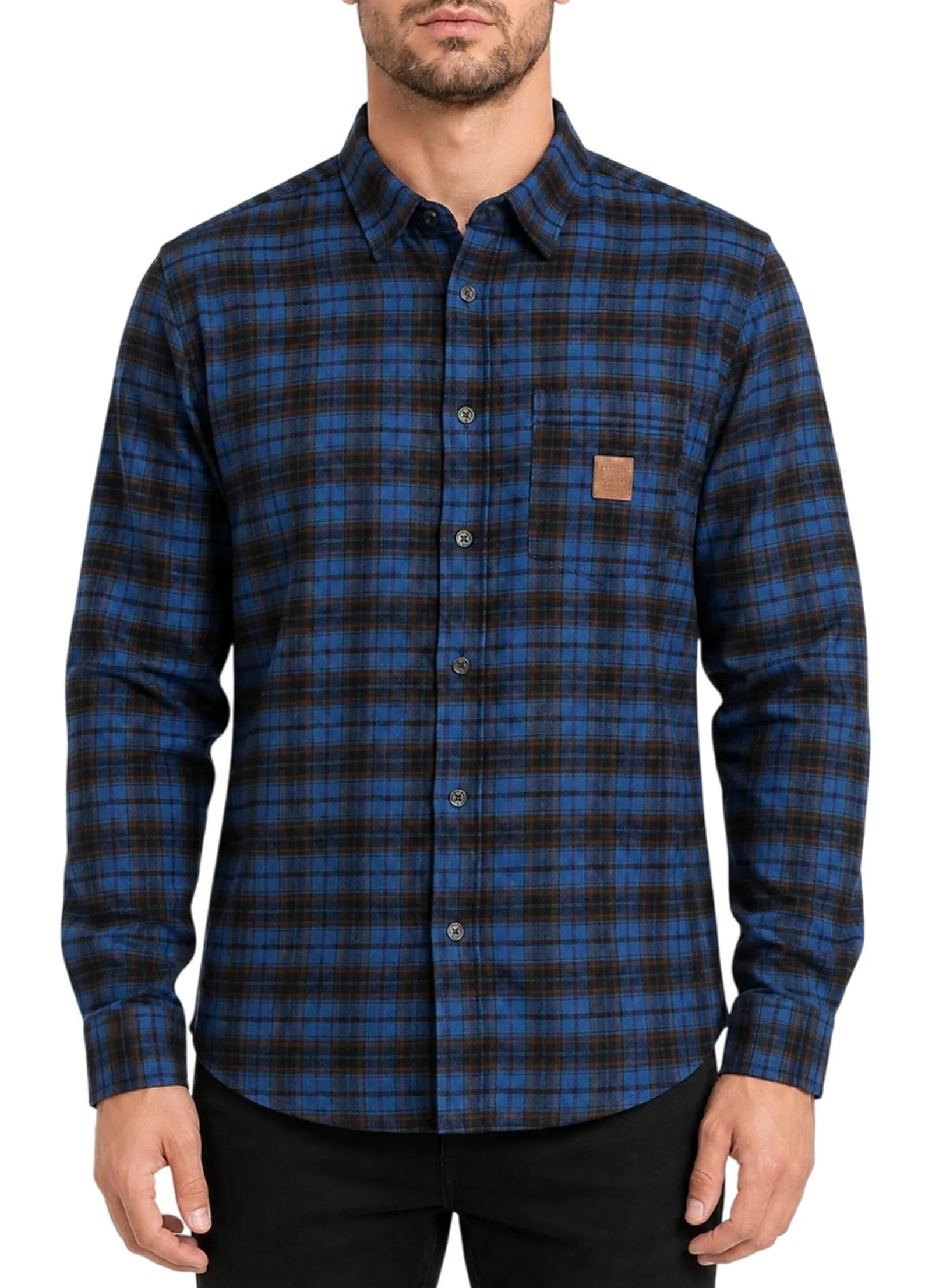 Guess Jeans Camicia Di Flanella Blu M6Bh10W3787 188126