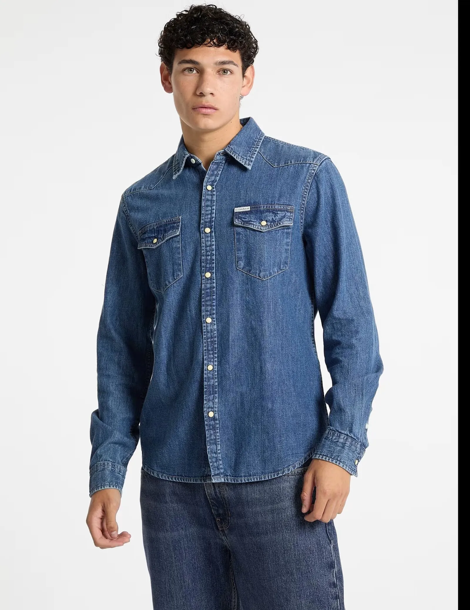 Guess Jeans Camicia Jeans Denim M4Yh55D5Ei1 171538