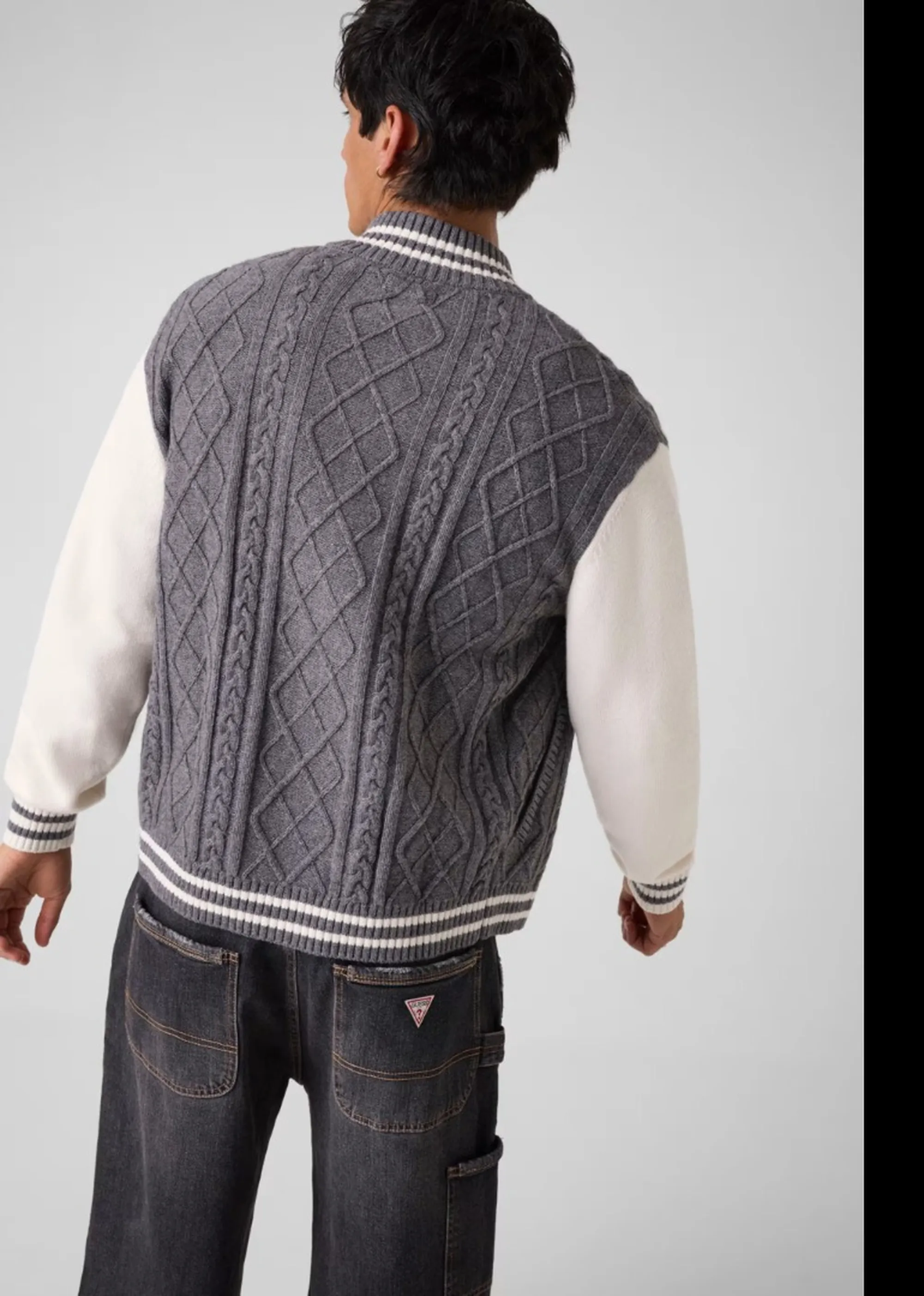 Guess Jeans B'Bomber Cardigan With Zip' Grey M6Br09Z1232 187949