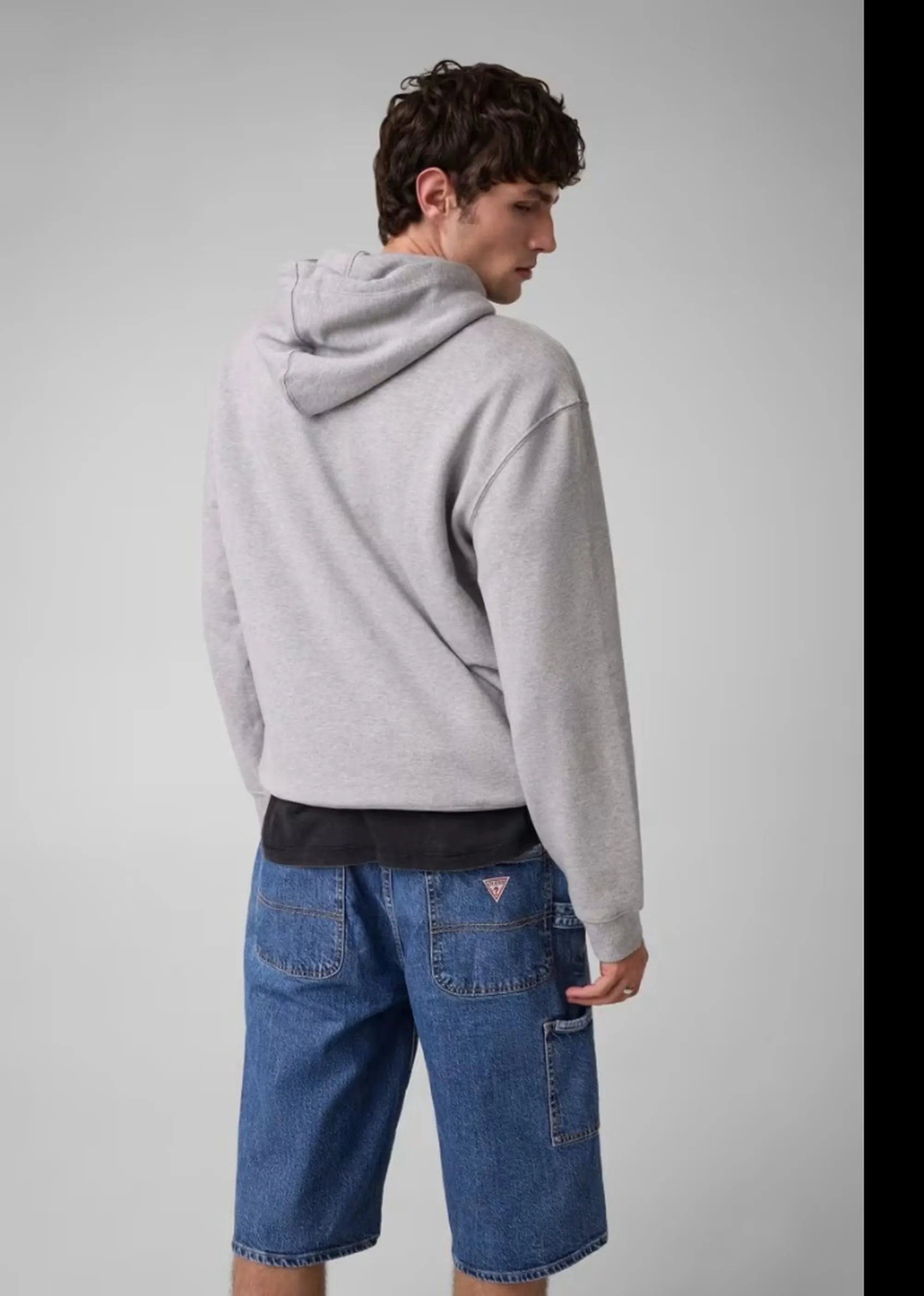 Guess Jeans B'Classic Hoodie With Logo' Grey M6Bq12K5459 187165