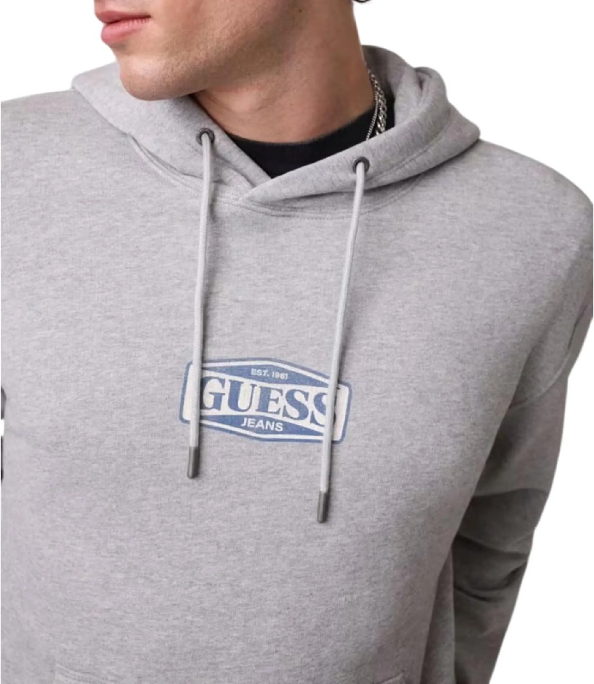 Guess Jeans B'Classic Hoodie With Logo' Grey M6Bq12K5459 187723