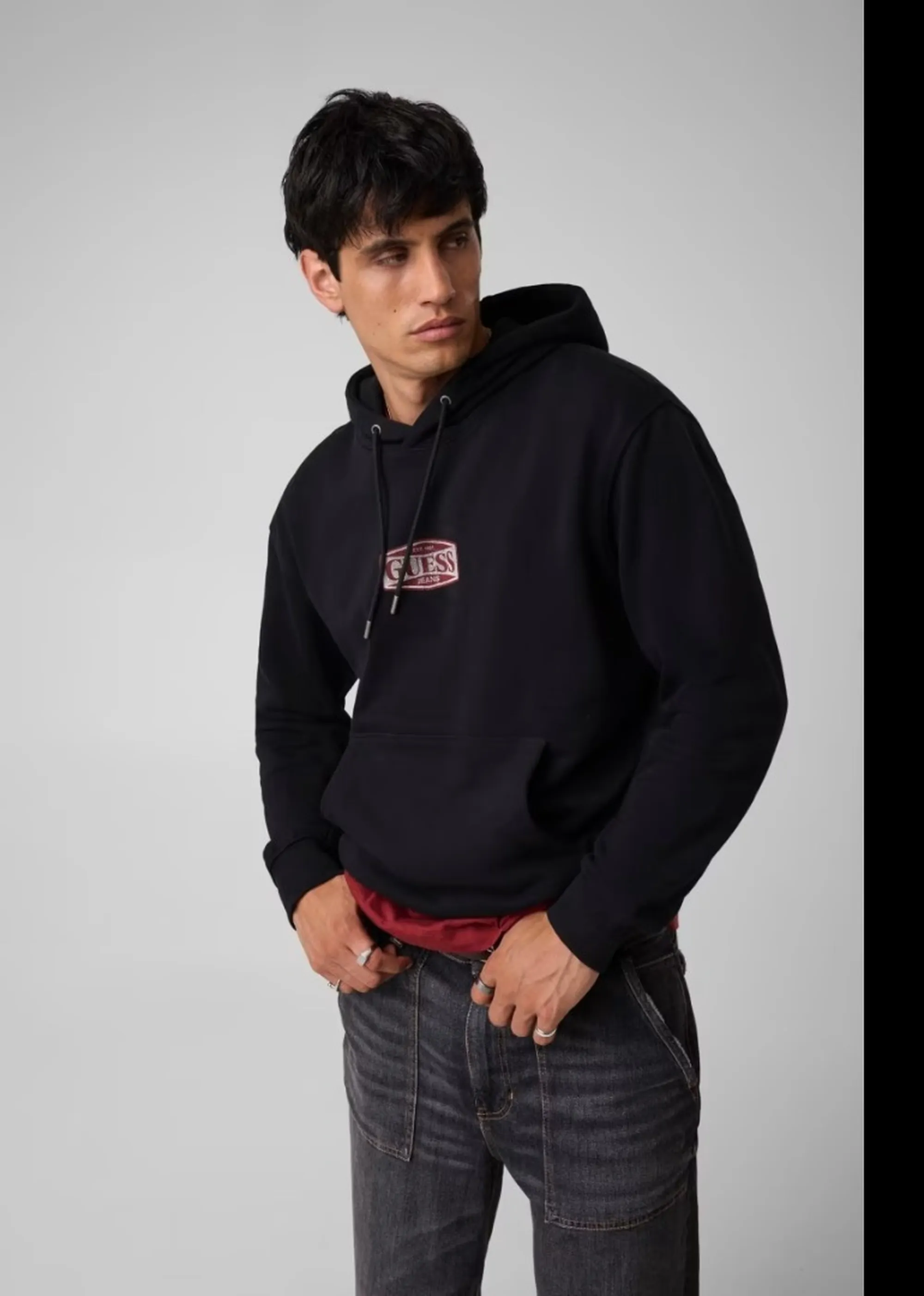 Guess Jeans B'Classic Hoodie With Logo' Black M6Bq12K5459 187167