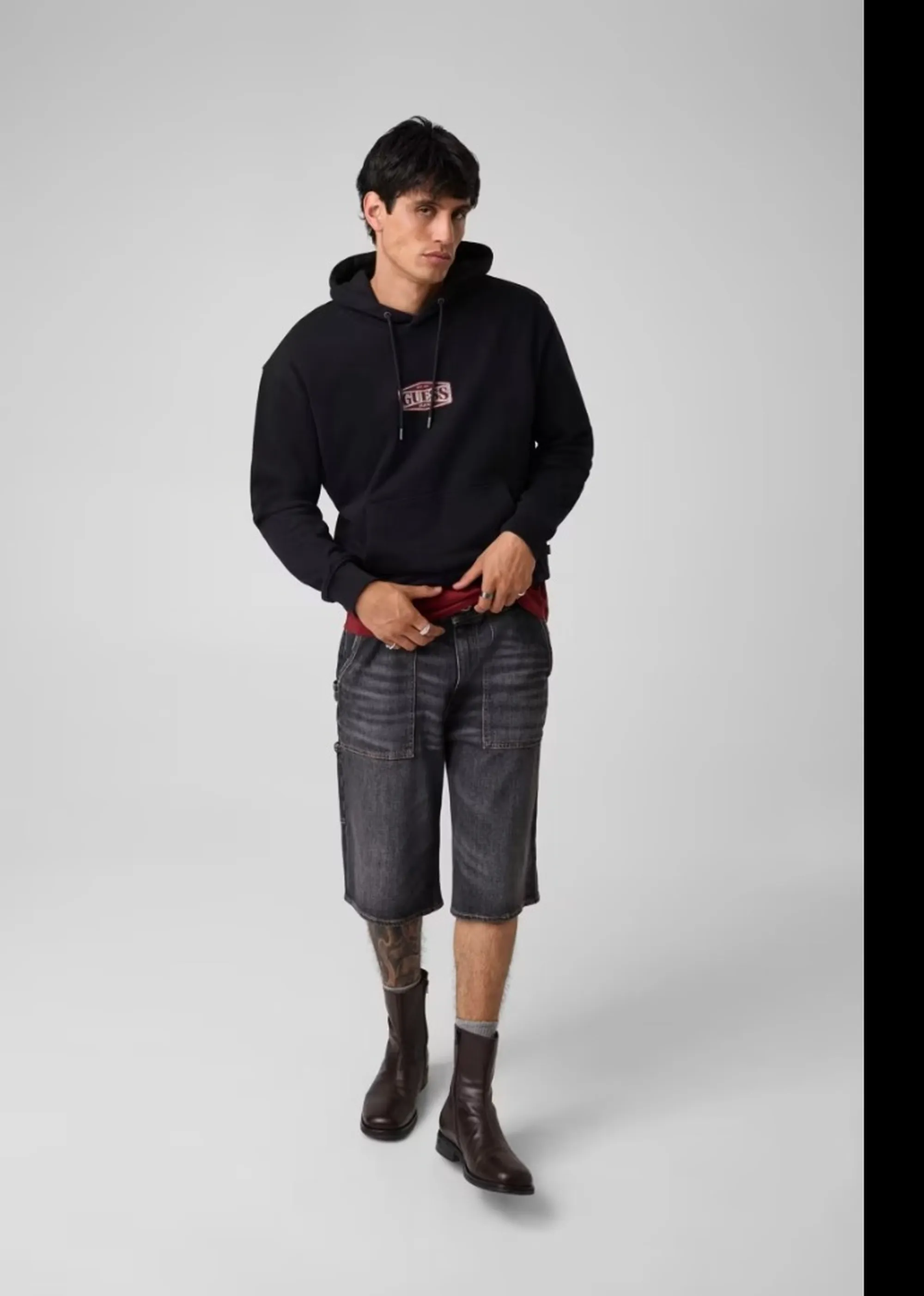 Guess Jeans B'Classic Hoodie With Logo' Black M6Bq12K5459 187168