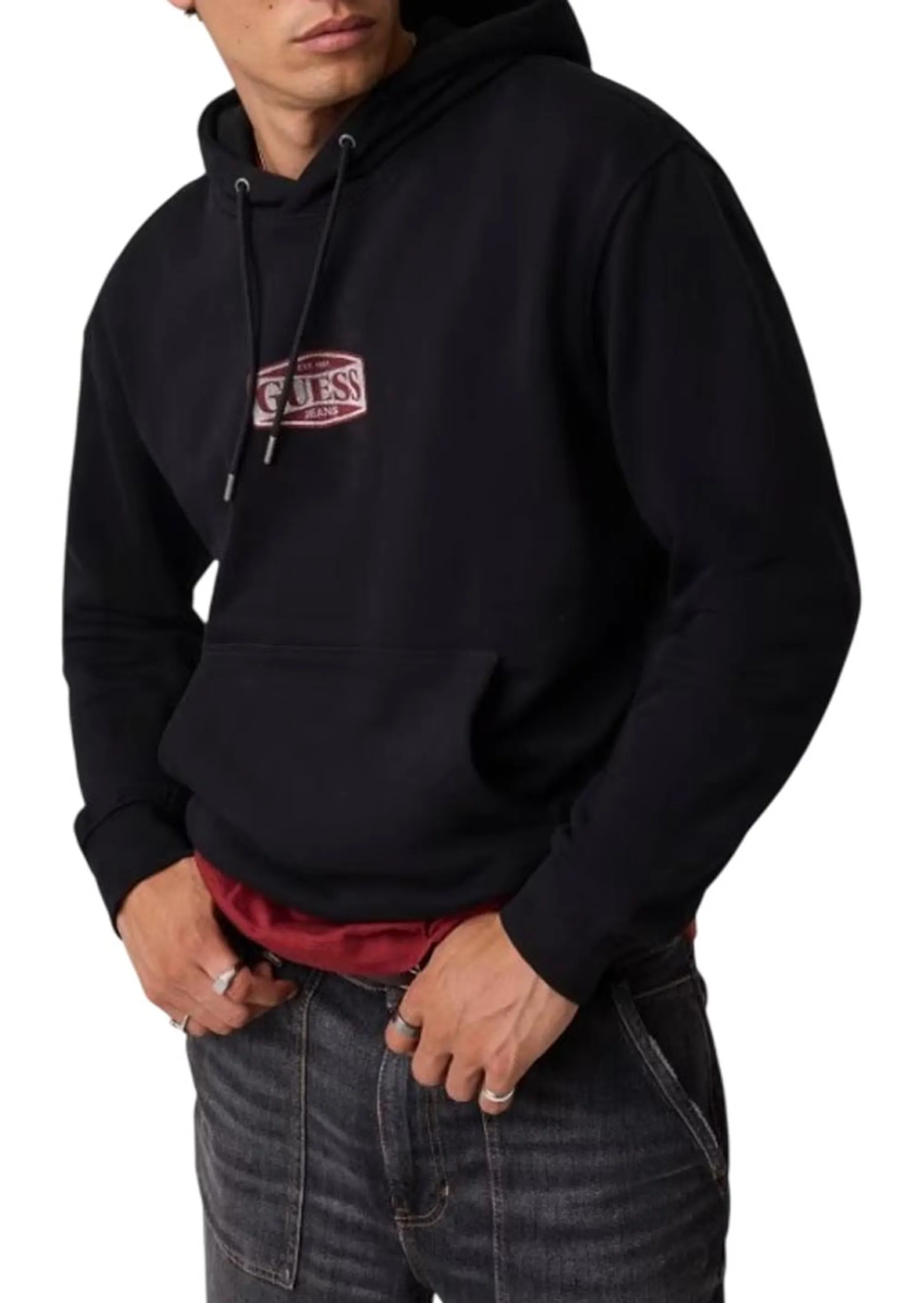 Guess Jeans B'Classic Hoodie With Logo' Black M6Bq12K5459 187716