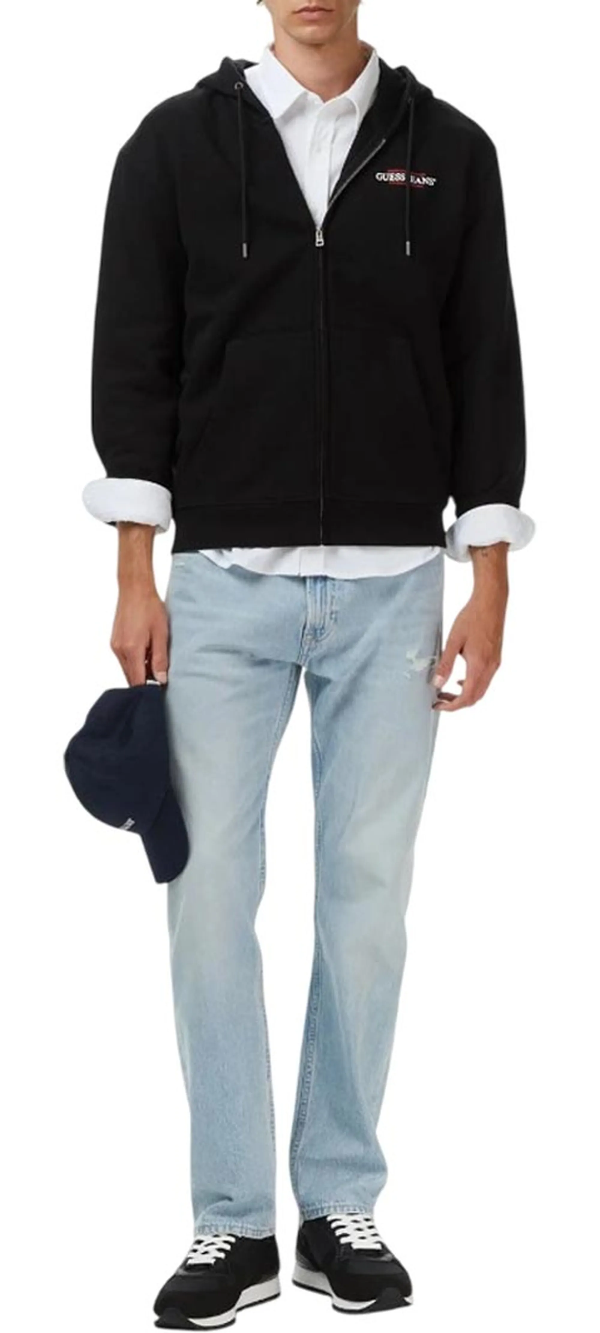 Guess Jeans B'Zip-Up Sweatshirt' Black M4Yq27K9V31 187698