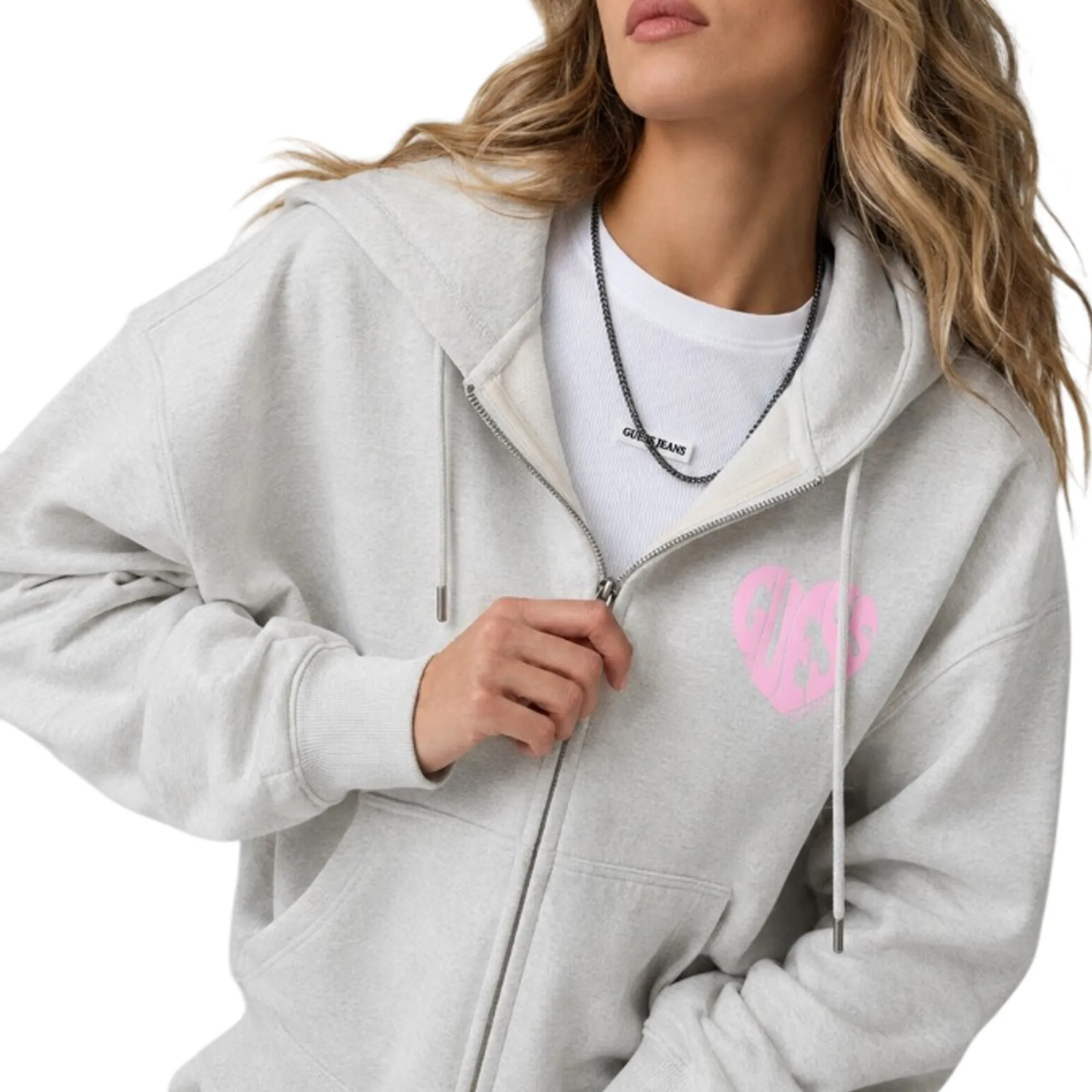 Guess Jeans B'Zip-Up Hoodie' Grey W6Bq17K6631 187548