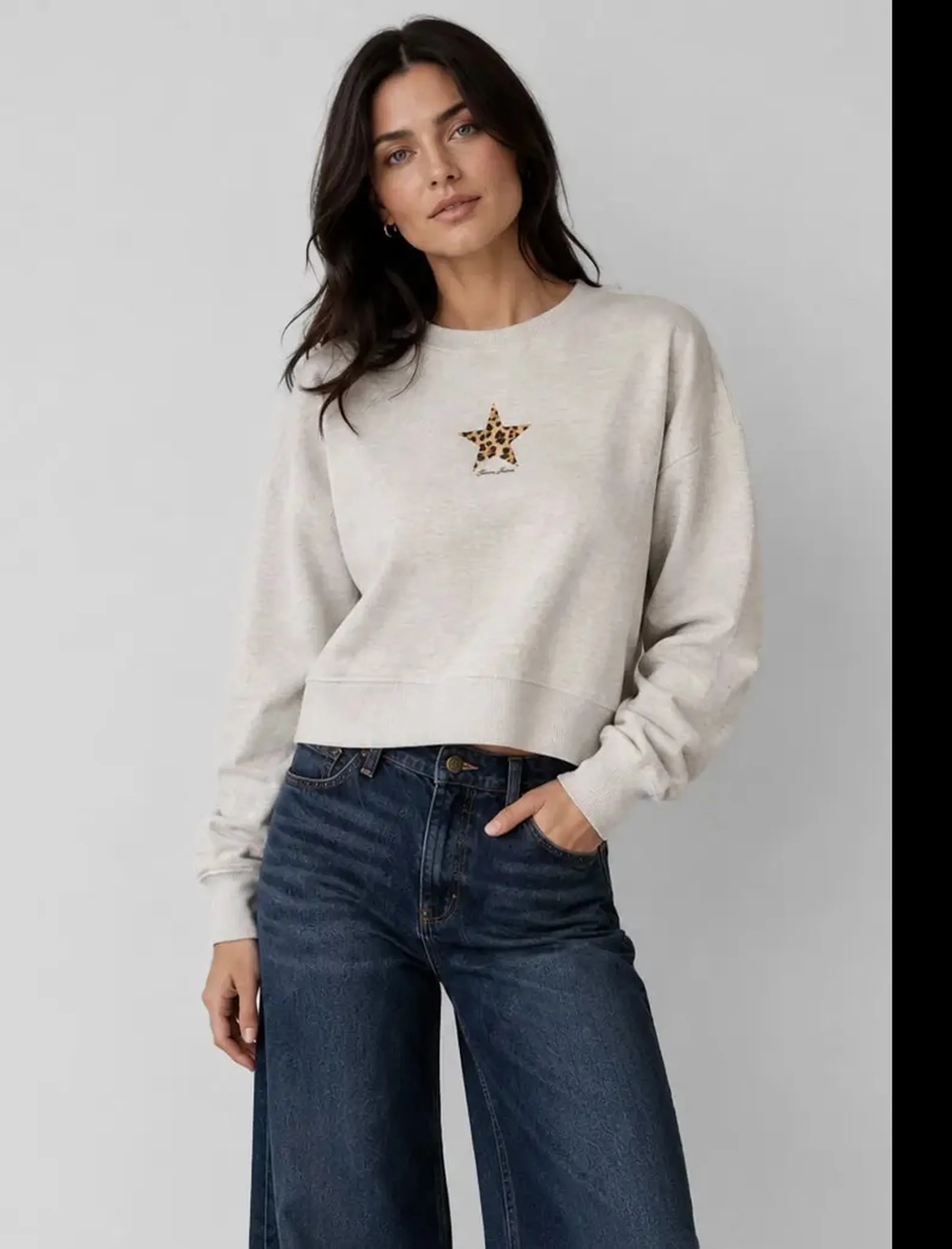 Guess Jeans B'Crop Sweatshirt' Grey W6Bq06K5456 187194
