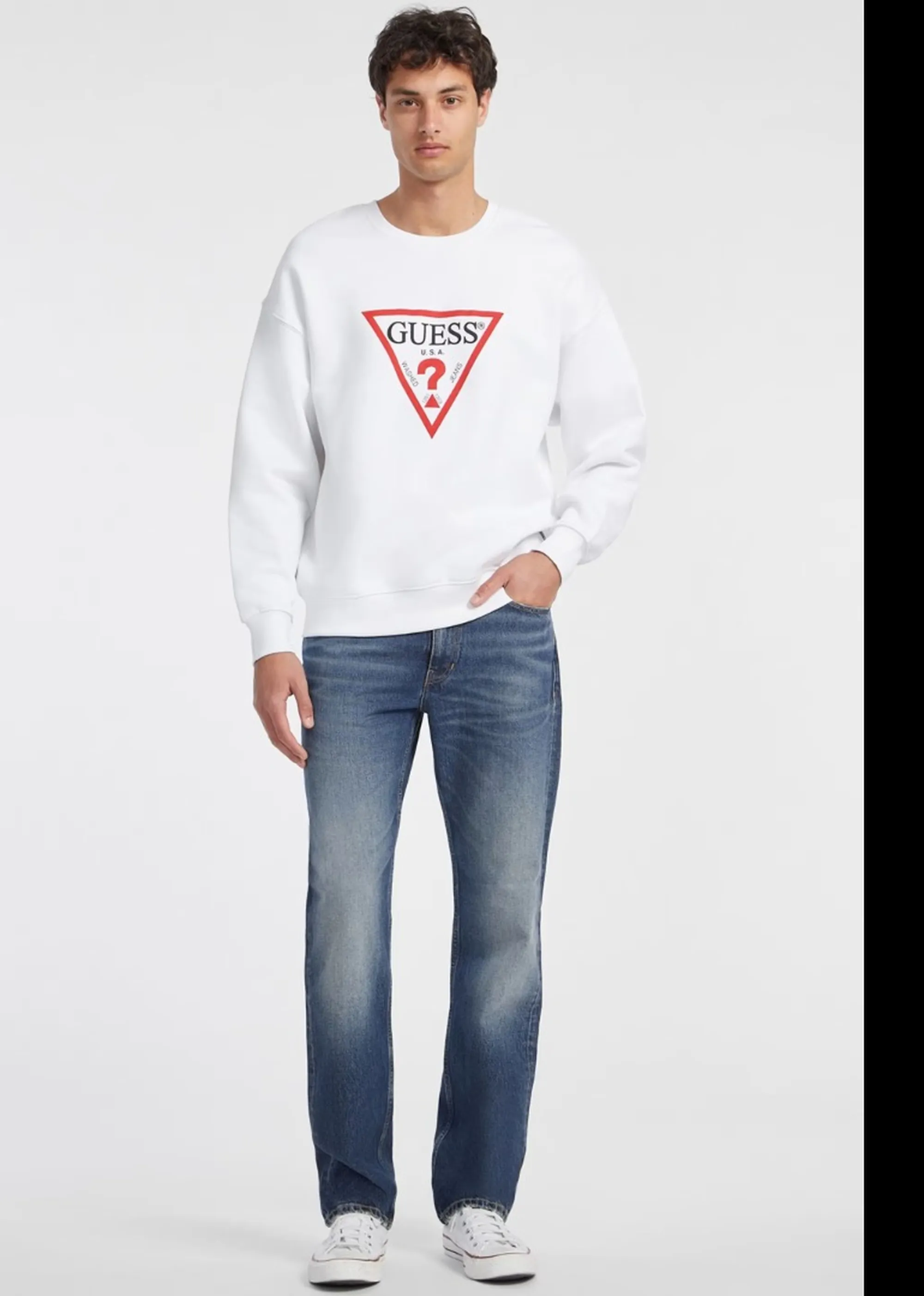 Guess Jeans B'Iconic Oversized Sweatshirt' White M4Yq21K9V31 187212