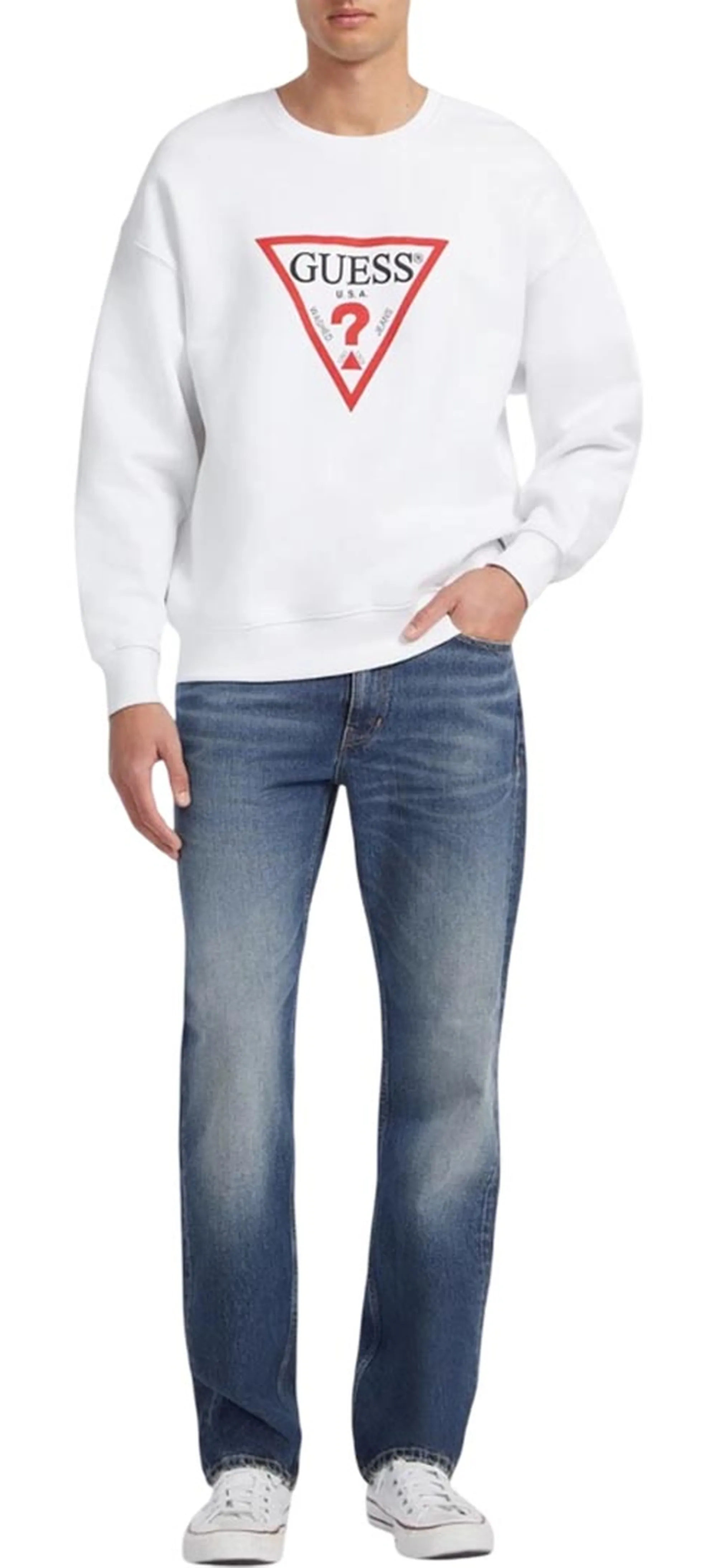Guess Jeans B'Iconic Oversized Sweatshirt' White M4Yq21K9V31 187729