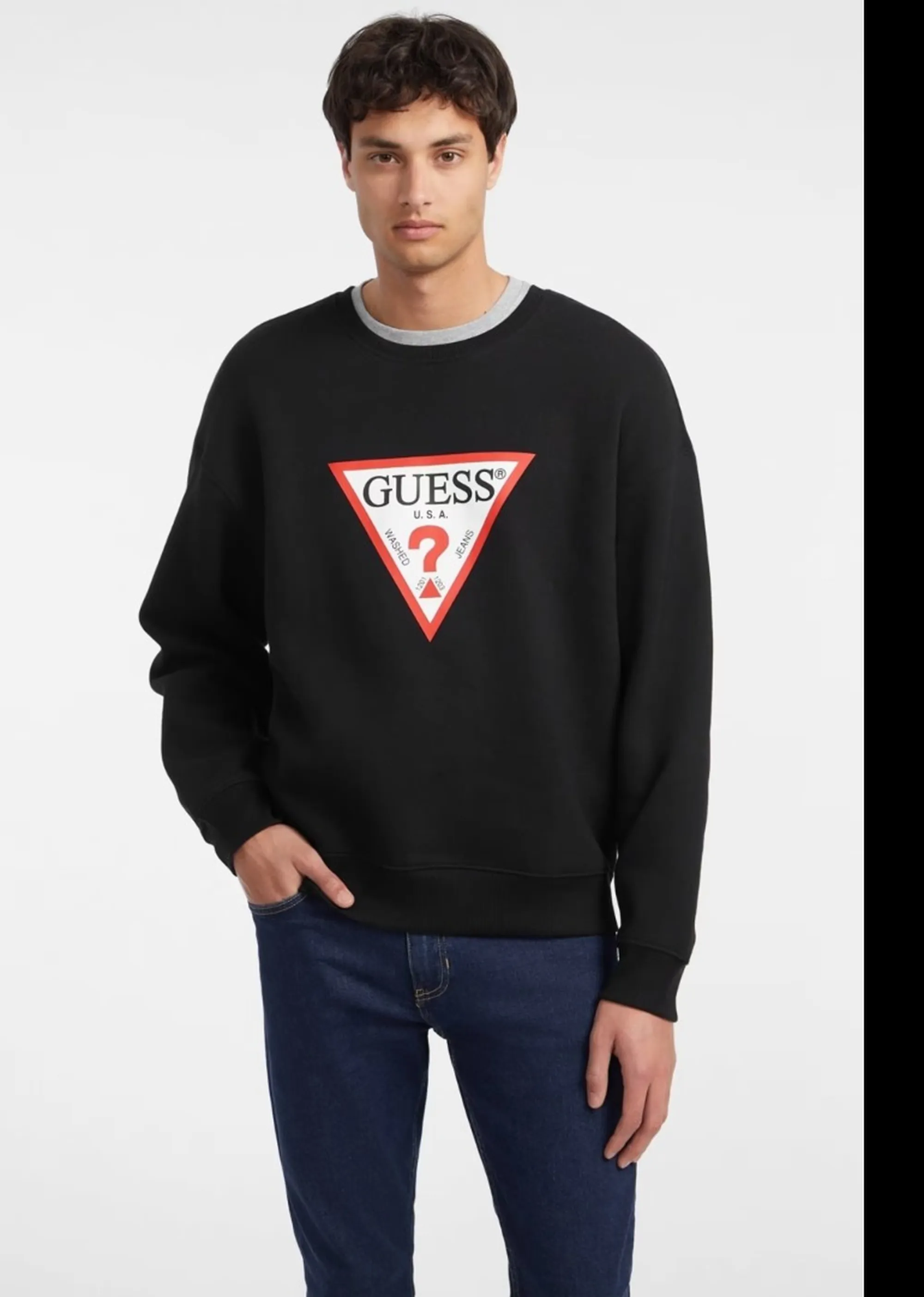 Guess Jeans B'Iconic Oversized Sweatshirt' Black M4Yq21K9V31 187215