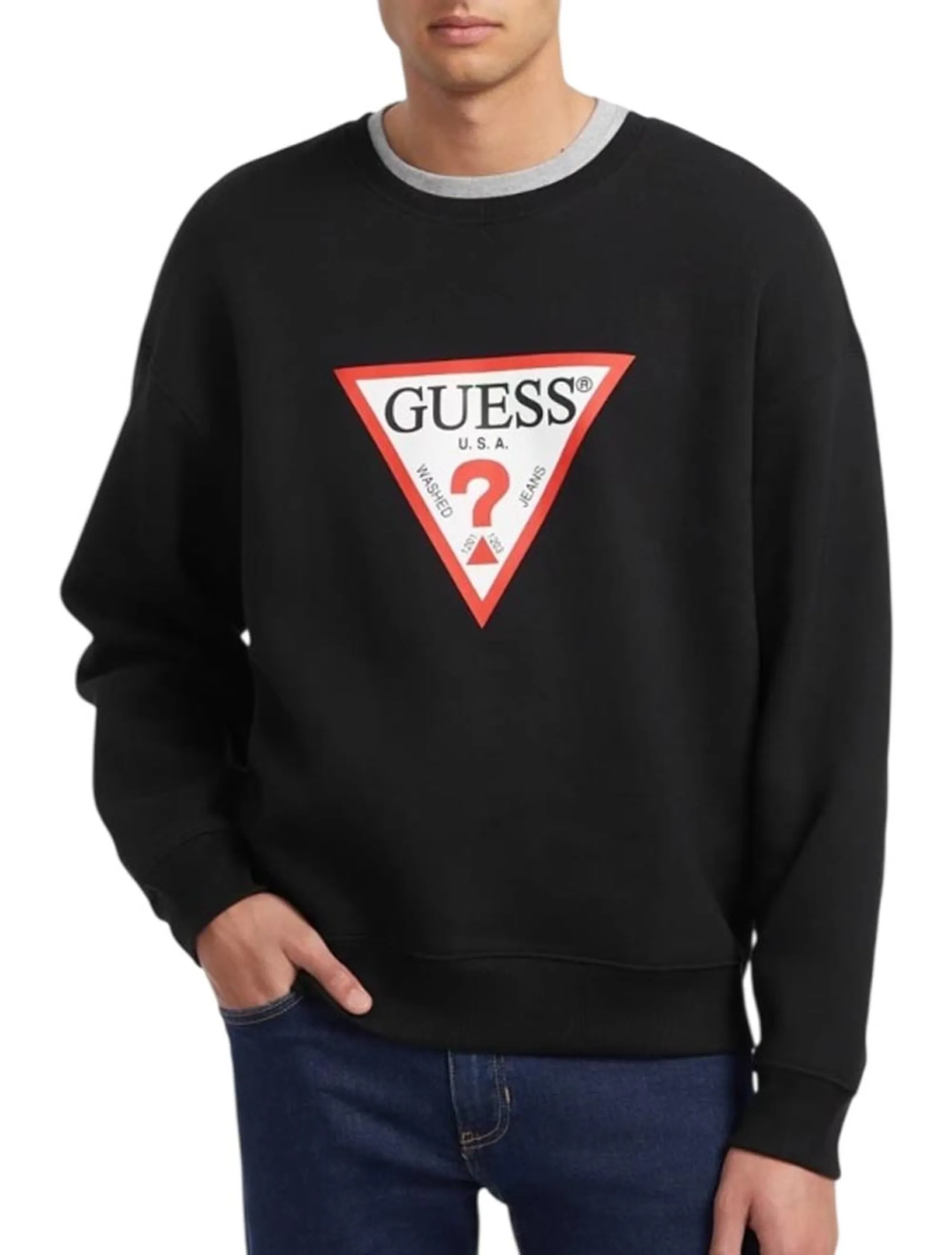 Guess Jeans B'Iconic Oversized Sweatshirt' Black M4Yq21K9V31 187724