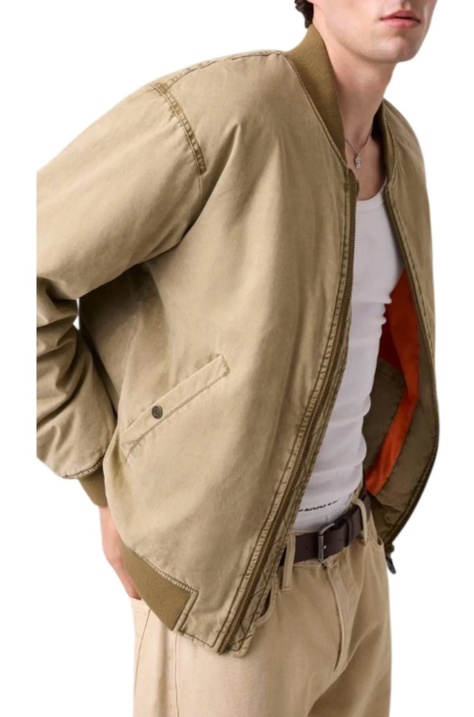 Guess Jeans Giubbino Bomber Imbottito Beige M6Yl09W2683 187790