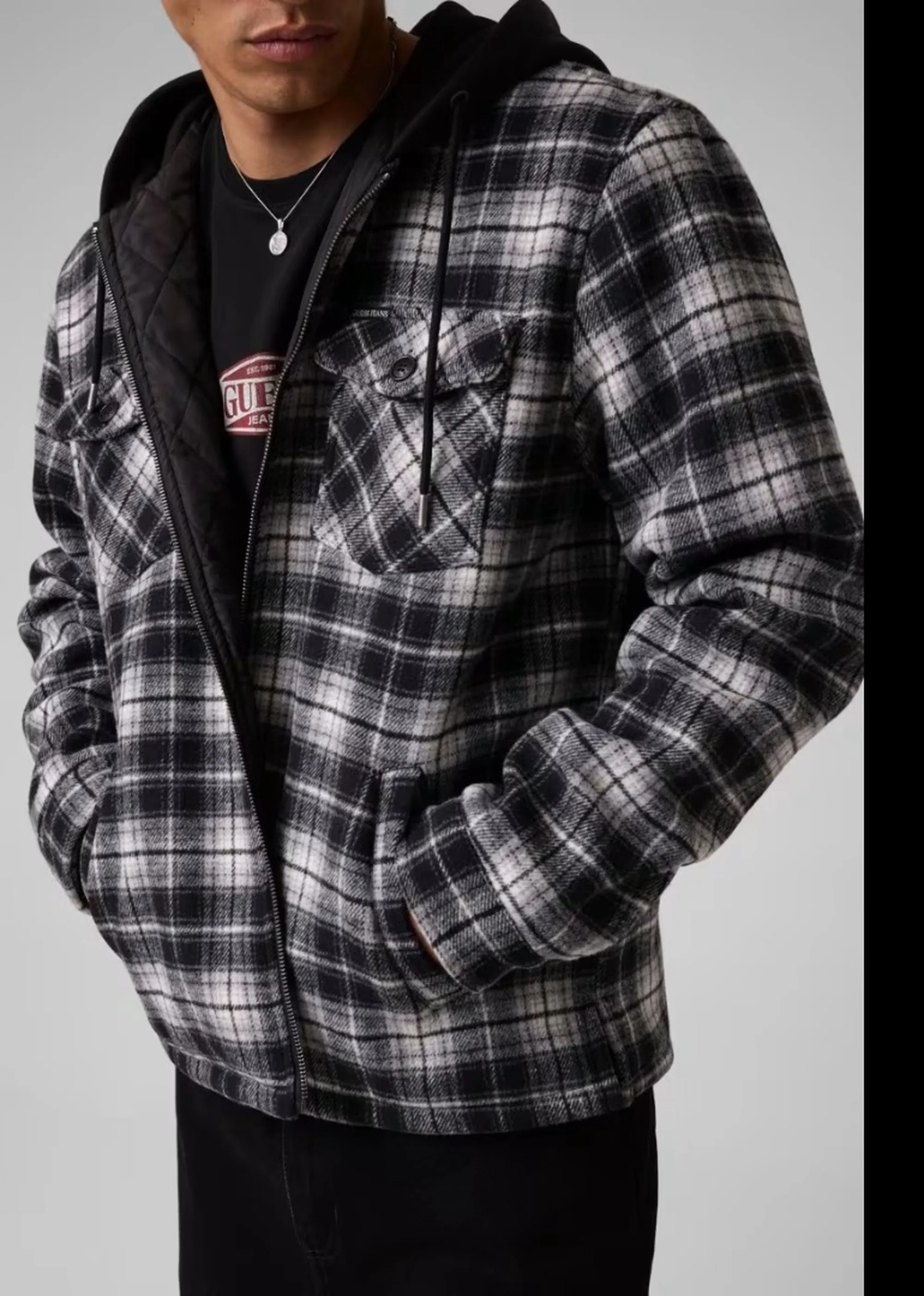 Guess Jeans B'Flannel Jacket' Grey M6Bl81W5760 187178