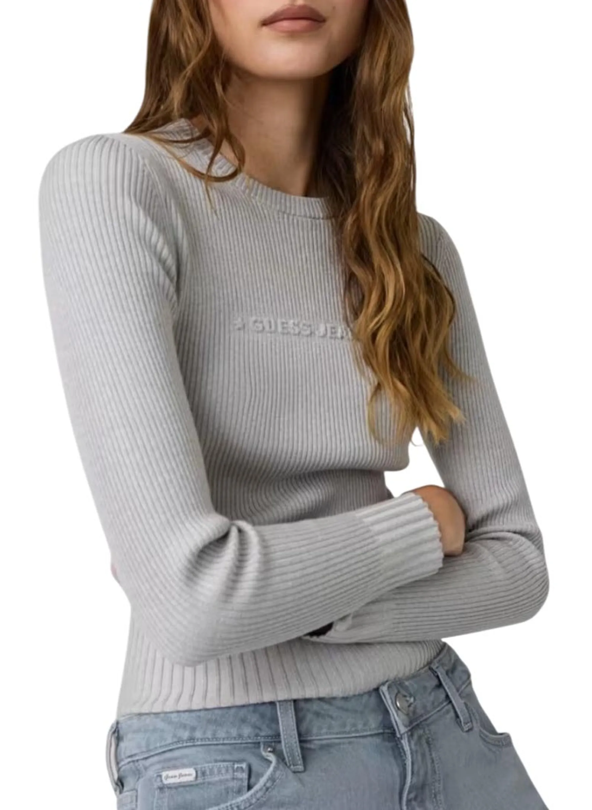 Guess Jeans B'Shirt With Embossed Logo' Grey W6Br04Z1247 196188