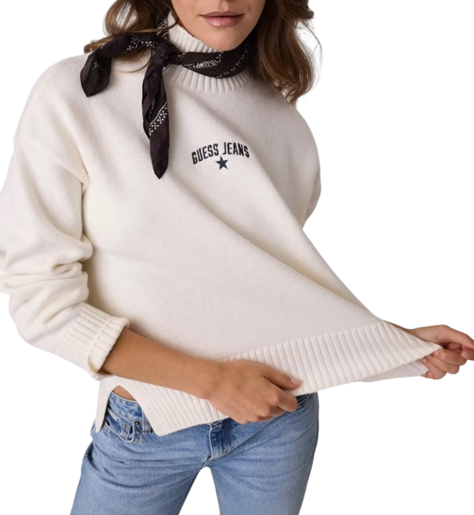 Guess Jeans B'Wool Blend Sweater' Off-White W6Br09Z1252 188079