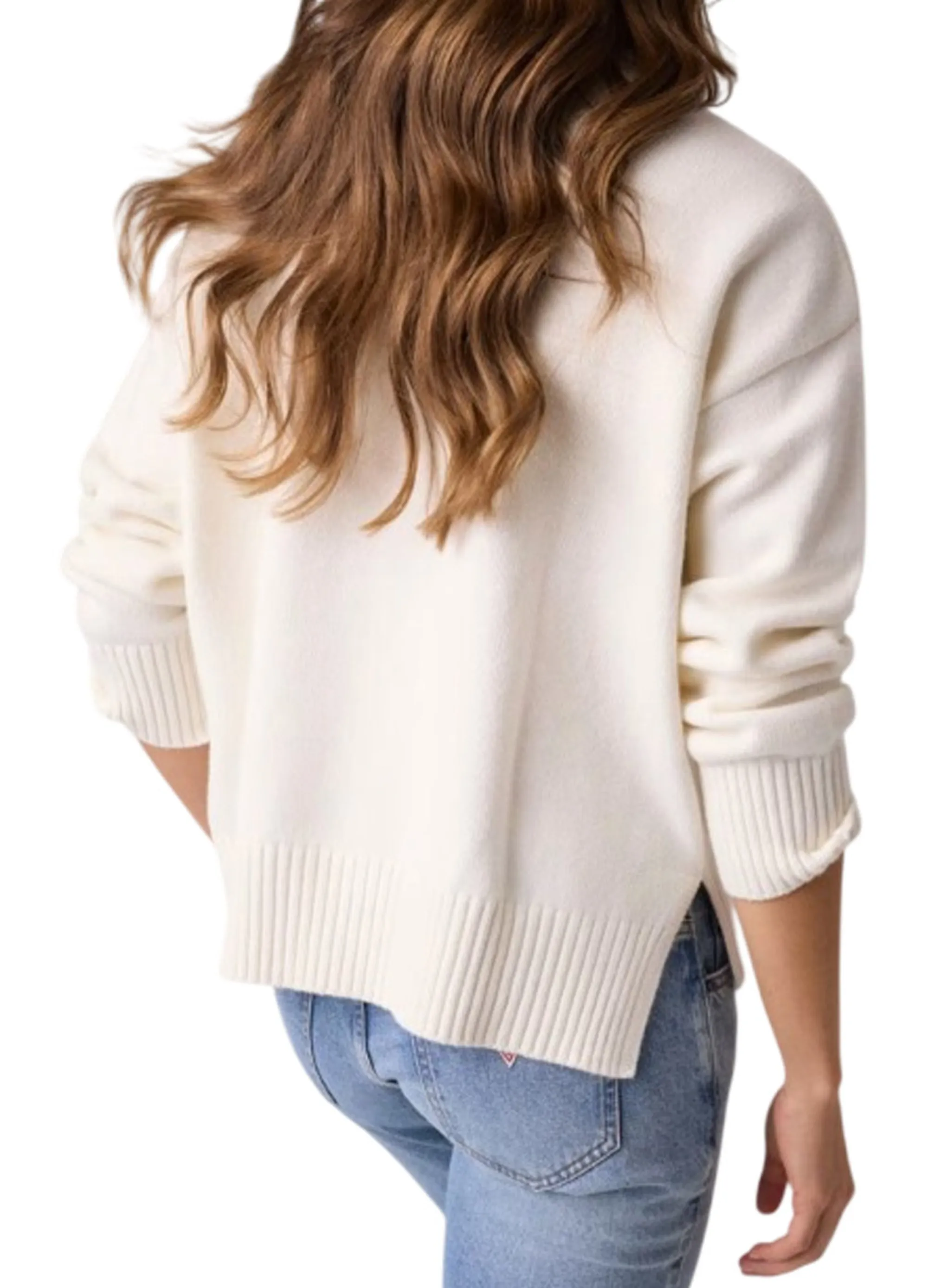 Guess Jeans B'Wool Blend Sweater' Off-White W6Br09Z1252 188080
