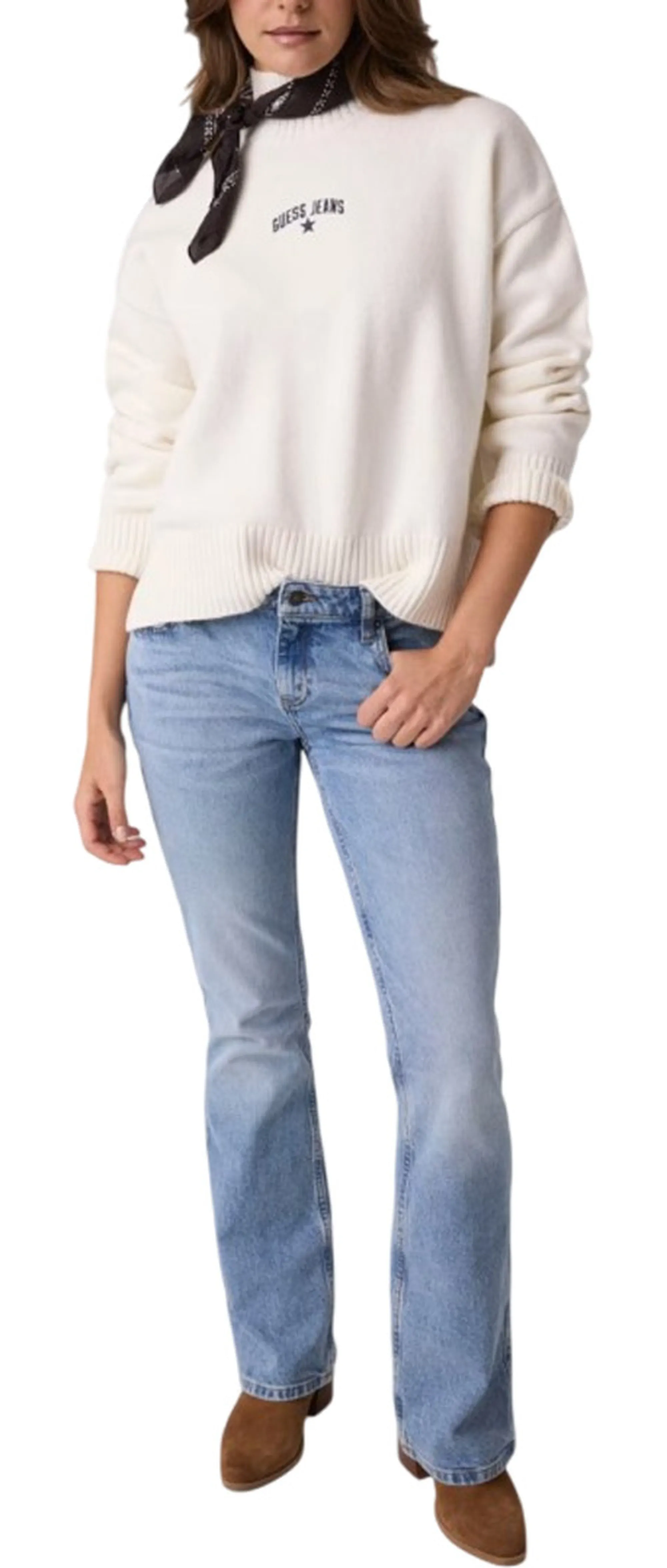 Guess Jeans B'Wool Blend Sweater' Off-White W6Br09Z1252 188081