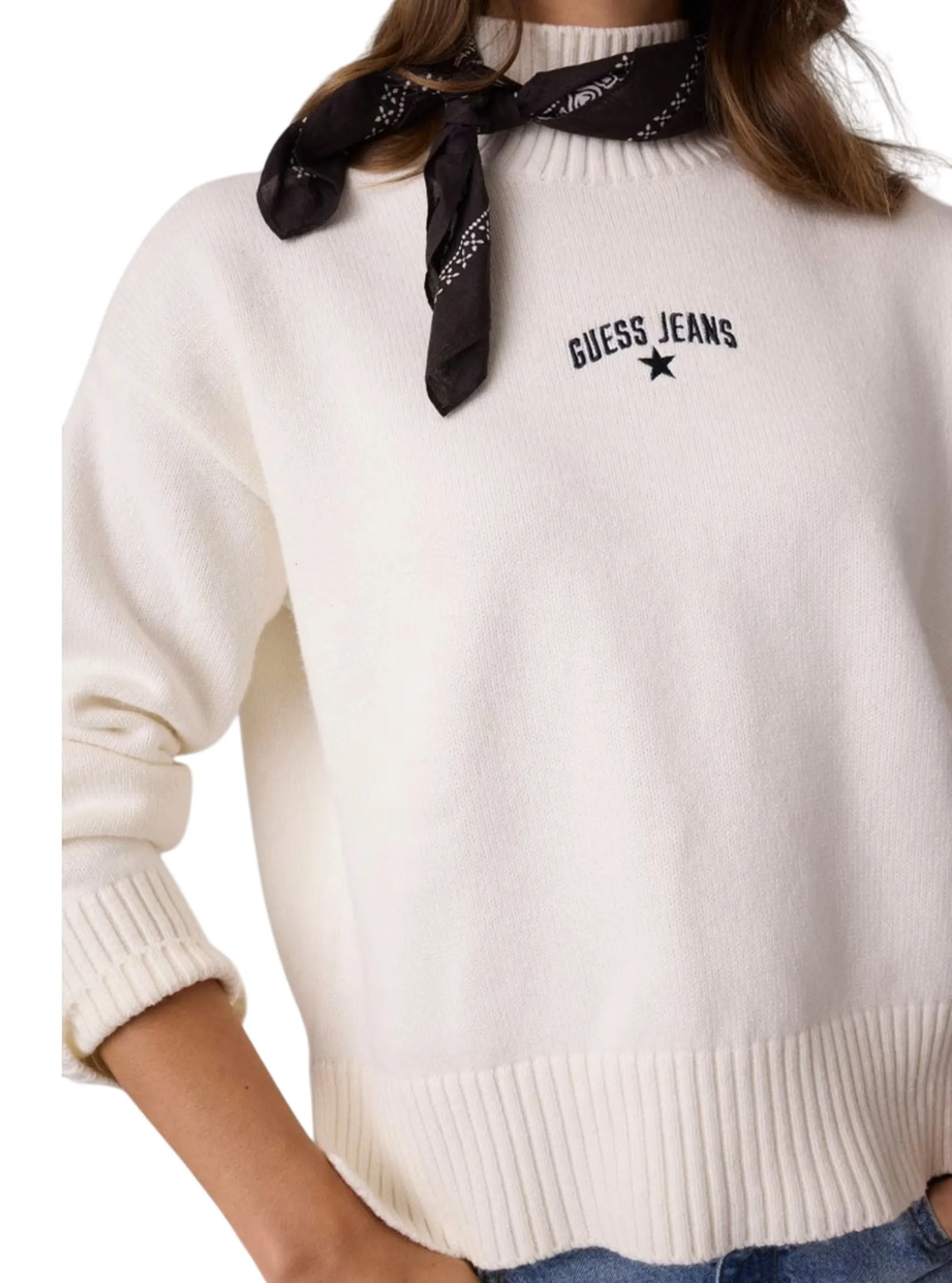 Guess Jeans B'Wool Blend Sweater' Off-White W6Br09Z1252 188082