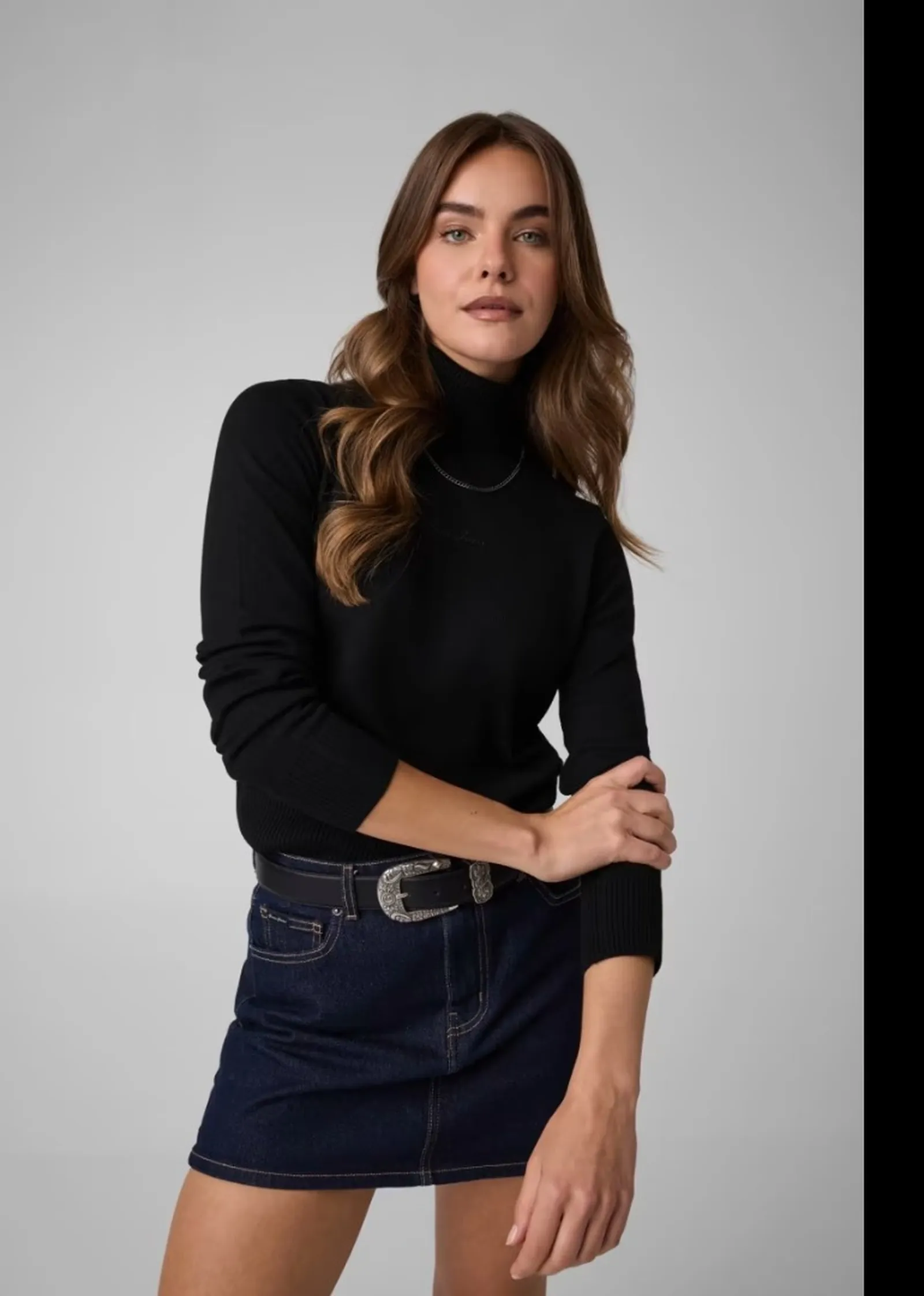 Guess Jeans Maglia In Misto Lana Nero W6Br03Z1246 188566
