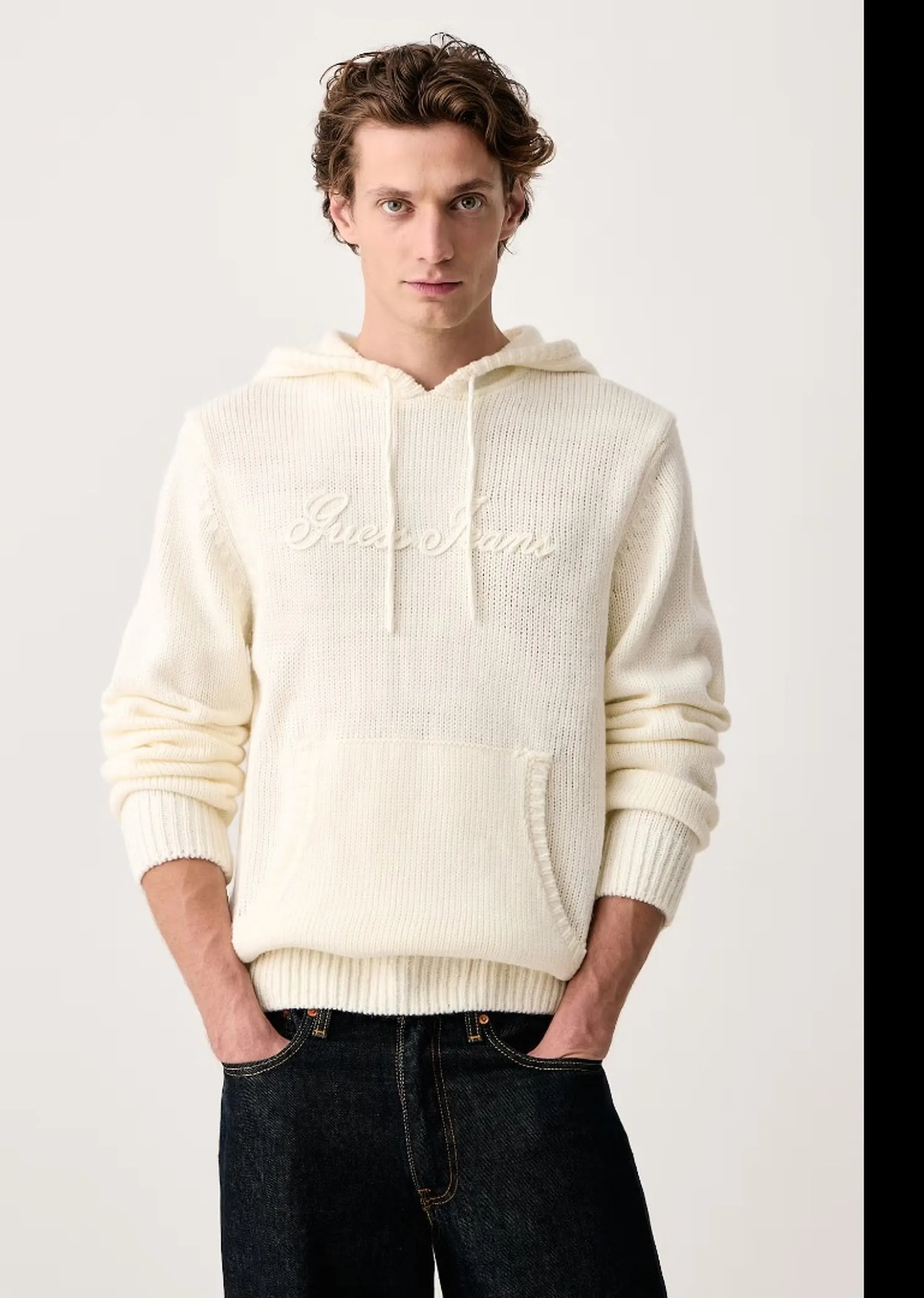 Guess Jeans B'Embroidered Hoodie' Off-White M6Br08Z1231 187955