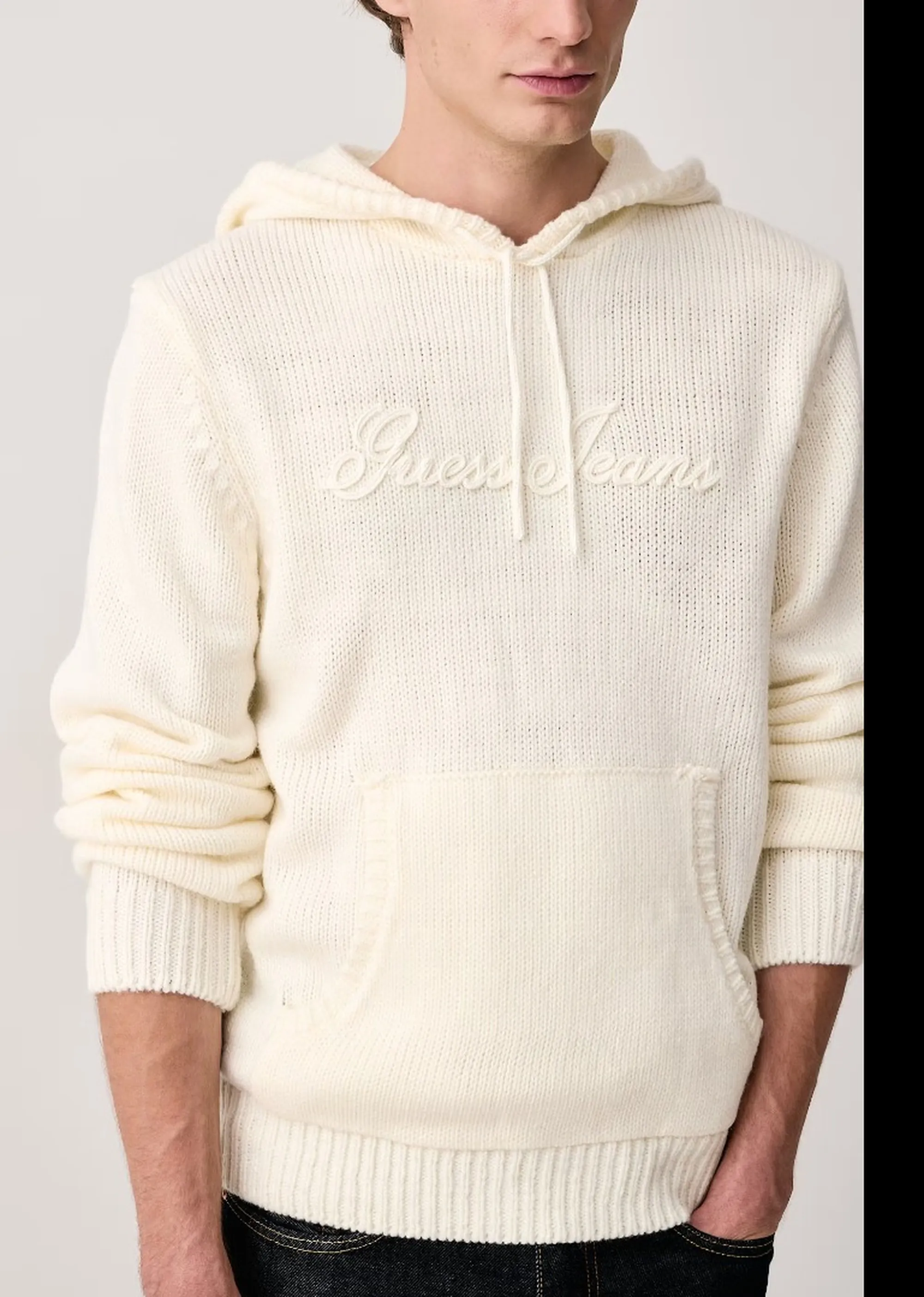 Guess Jeans B'Embroidered Hoodie' Off-White M6Br08Z1231 187958