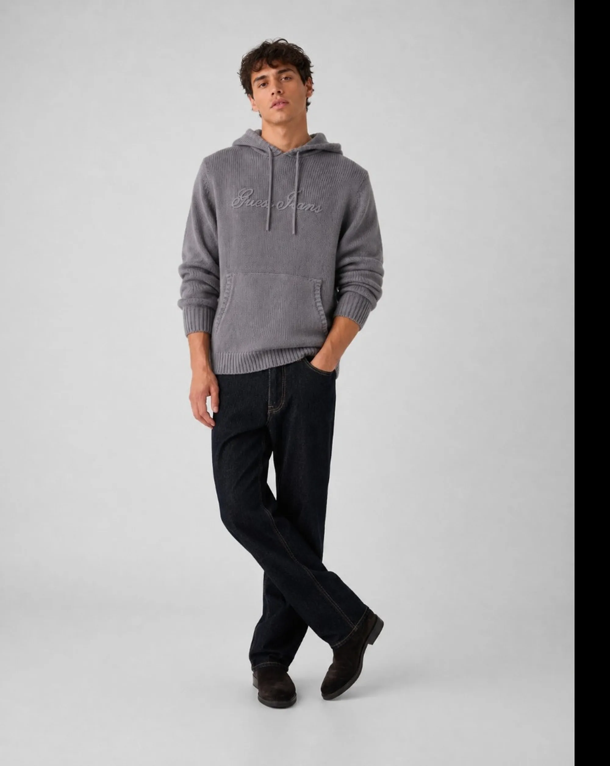 Guess Jeans B'Embroidered Hoodie' Grey M6Br08Z1231 187959