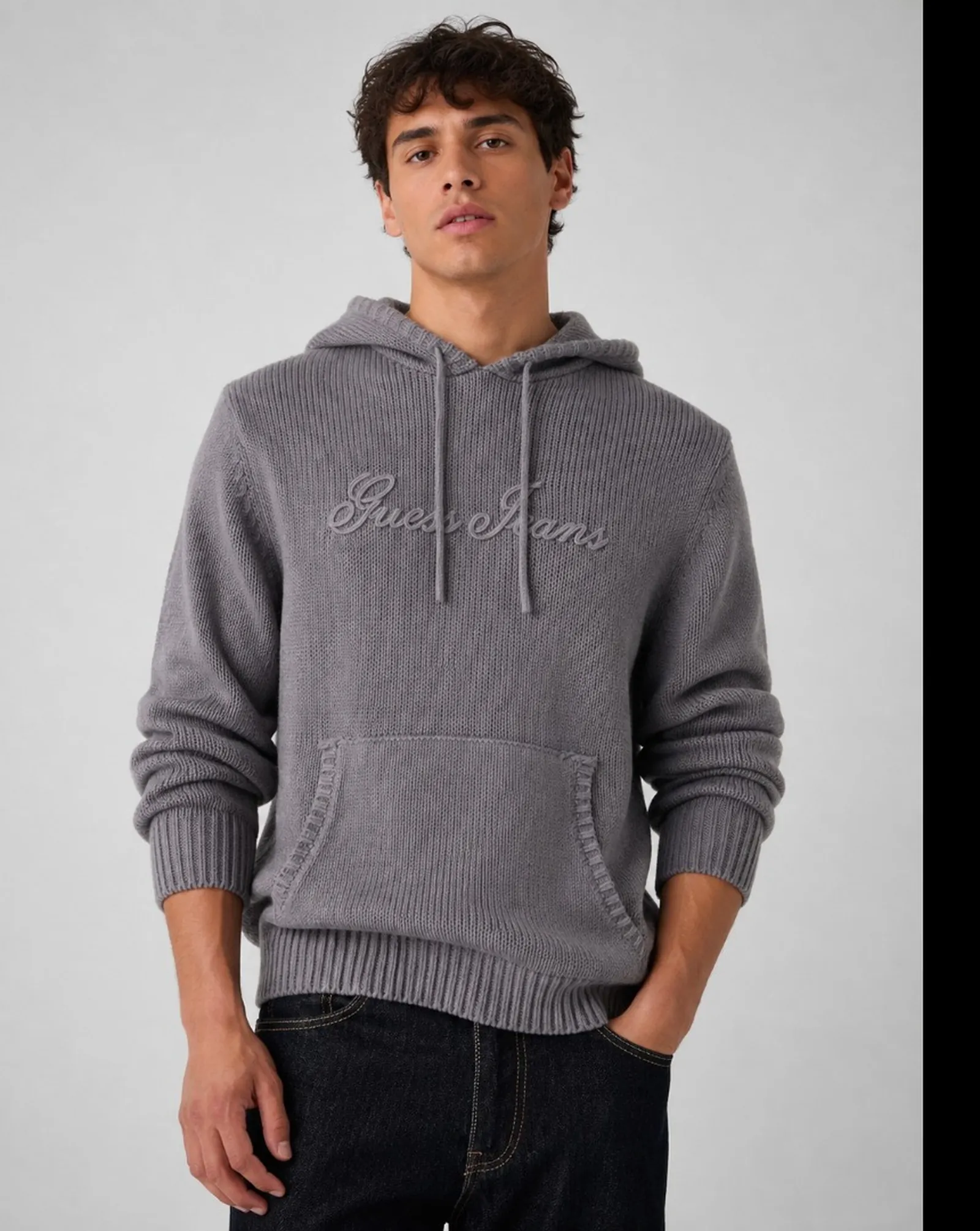 Guess Jeans Maglia Ricamata Grigio M6Br08Z1231 187961