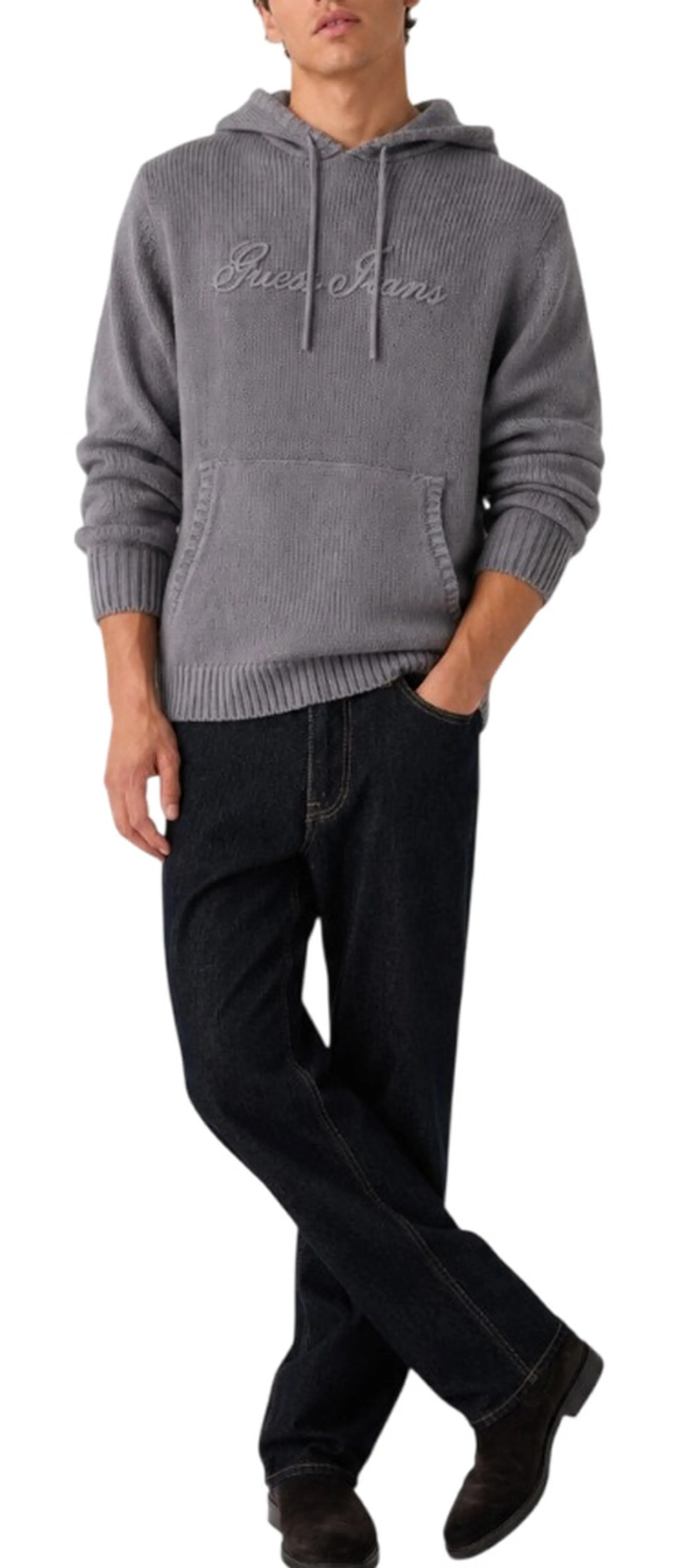 Guess Jeans Maglia Ricamata Grigio M6Br08Z1231 188116