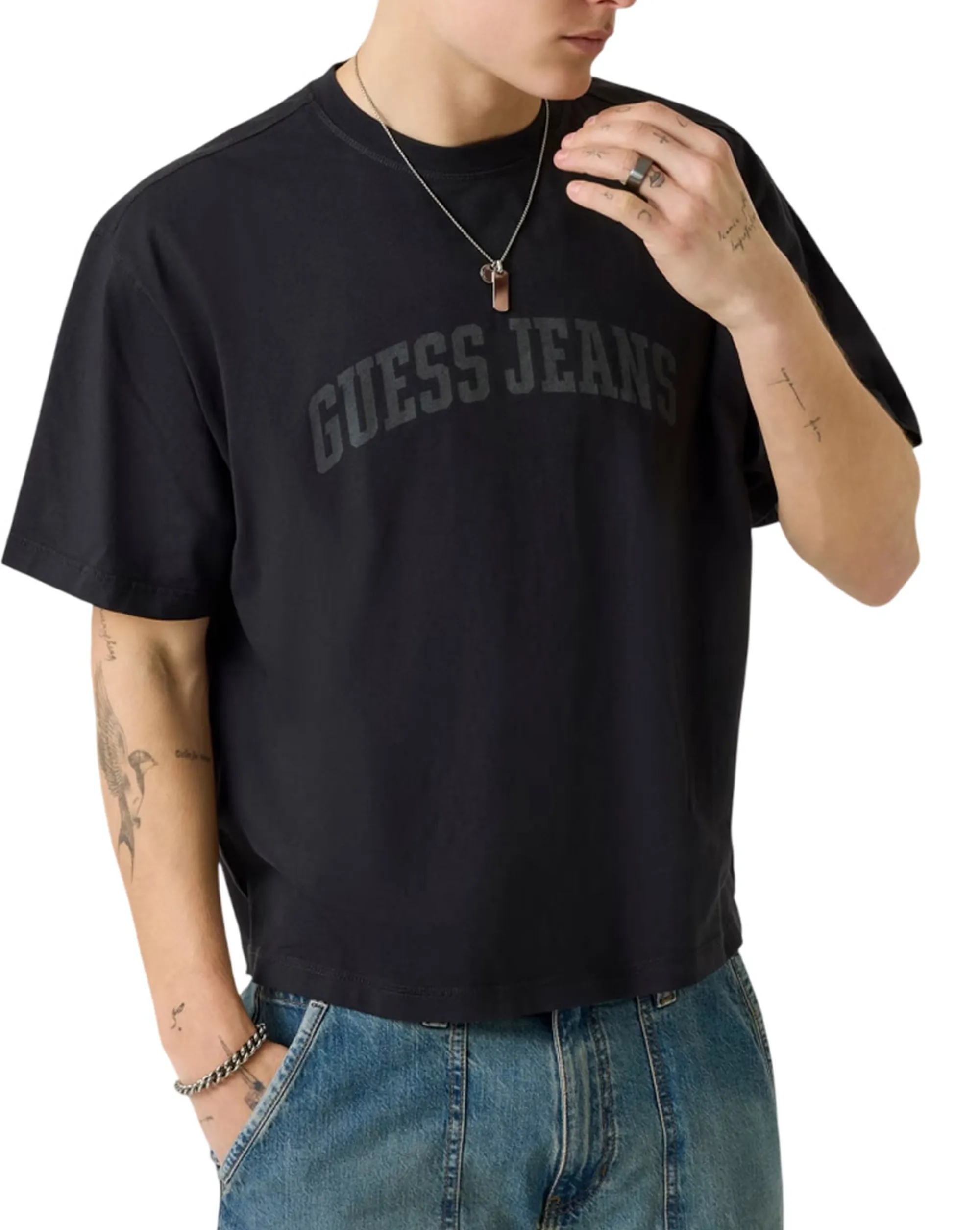 Guess Jeans T-Shirt Boxy Nero M6Gib6K8Fq4 179379