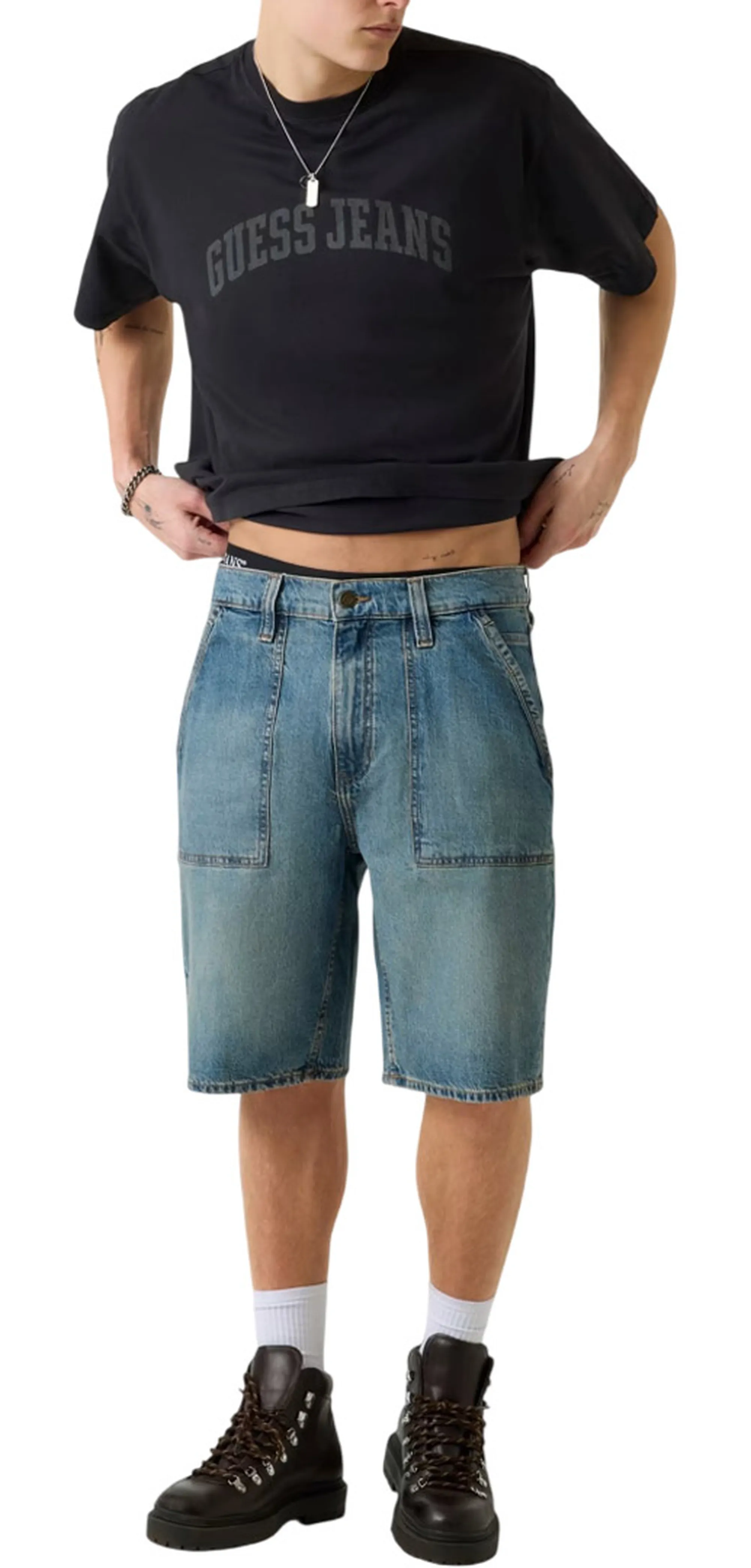 Guess Jeans T-Shirt Boxy Nero M6Gib6K8Fq4 179381