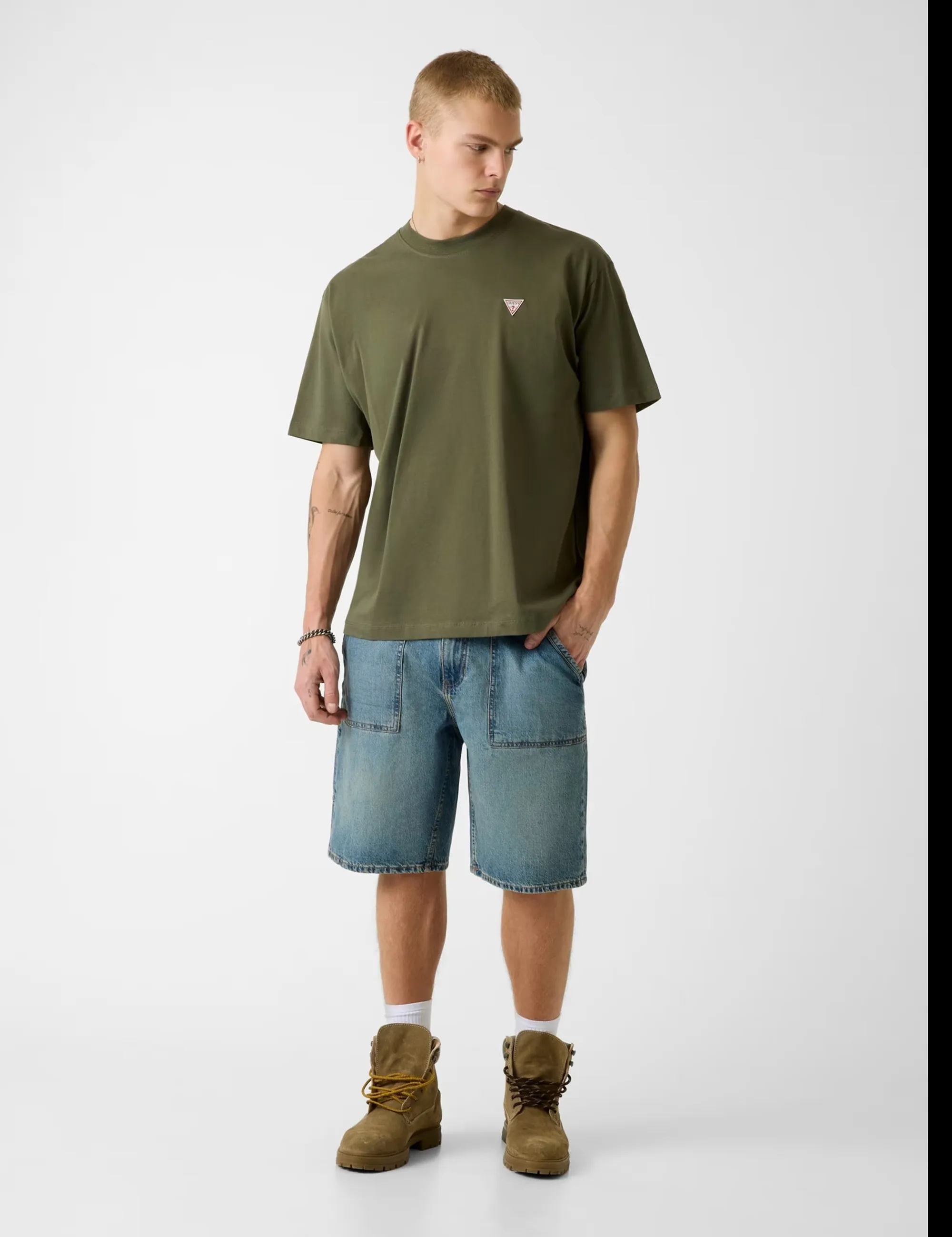 Guess Jeans B'T-Shirt Oversize' Olive M4Yi46K8Fq4 171462