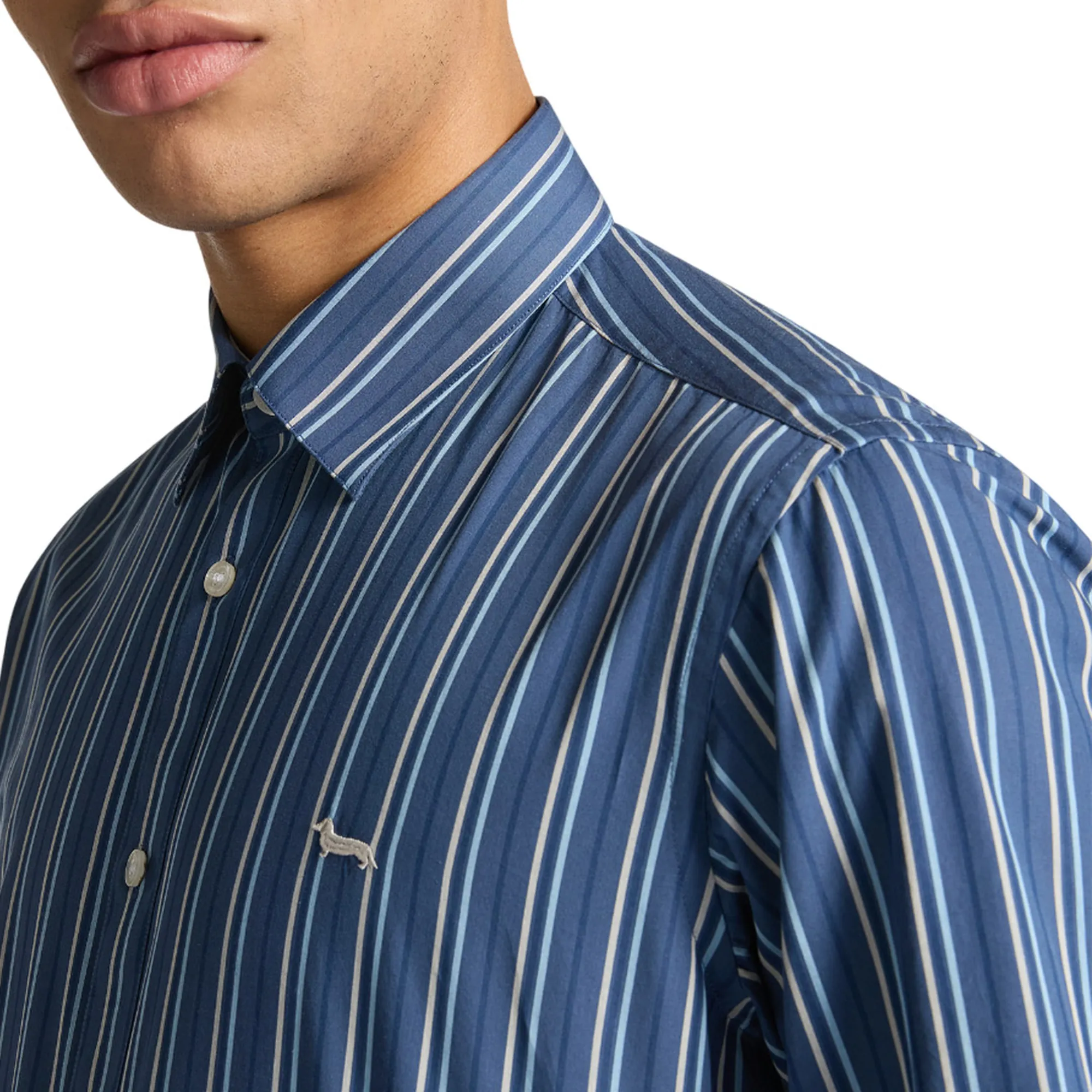 Harmont & Blaine B'Striped Cotton Shirt' Lavender Cnp001013529N 161266