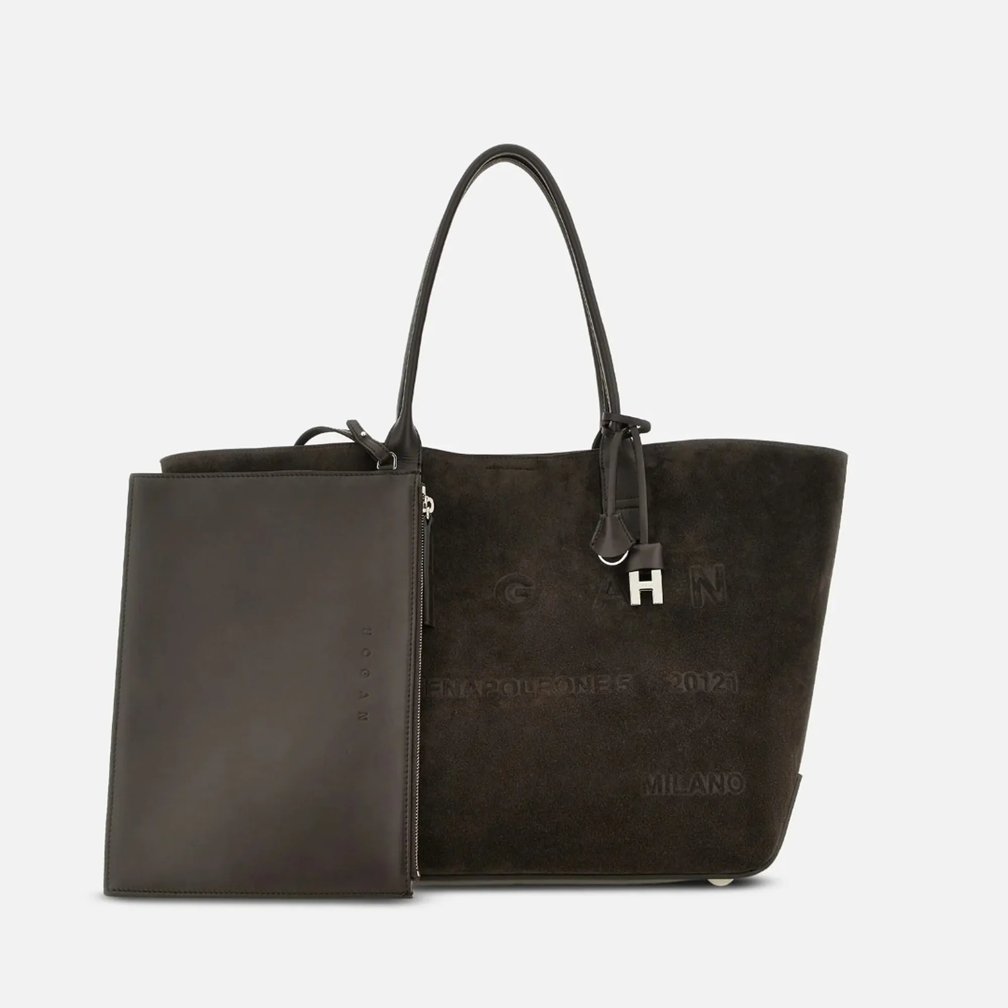 Hogan B'Medium Shopping Hogan Address Bag' Brown Kbw01Ta3300Ugms808 190207