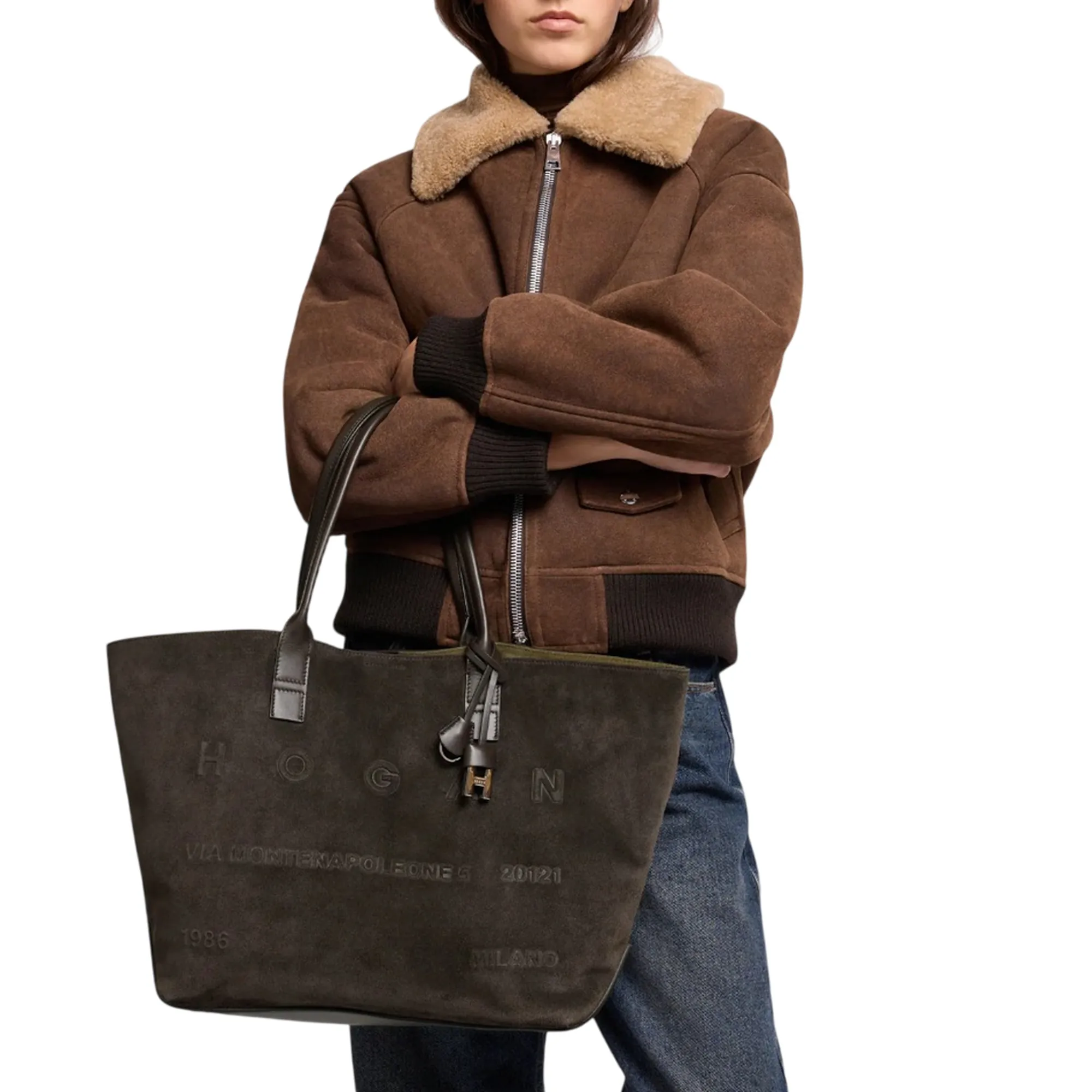 Hogan Borsa Shopping Hogan Address Media Marrone Kbw01Ta3300Ugms808 193675
