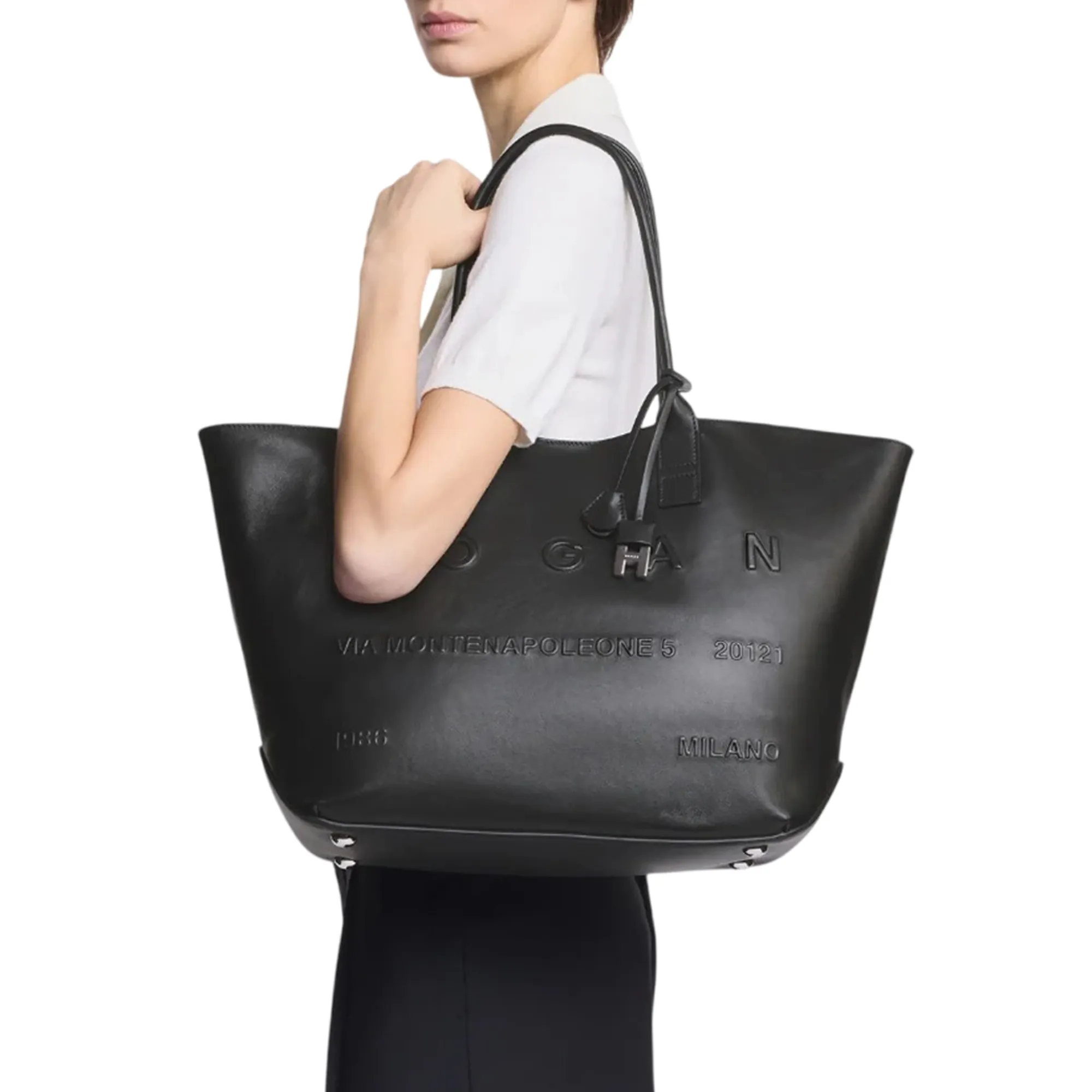 Hogan Borsa Shopping Hogan Address Media Nero Kbw01Ta3300Tzpb999 193663