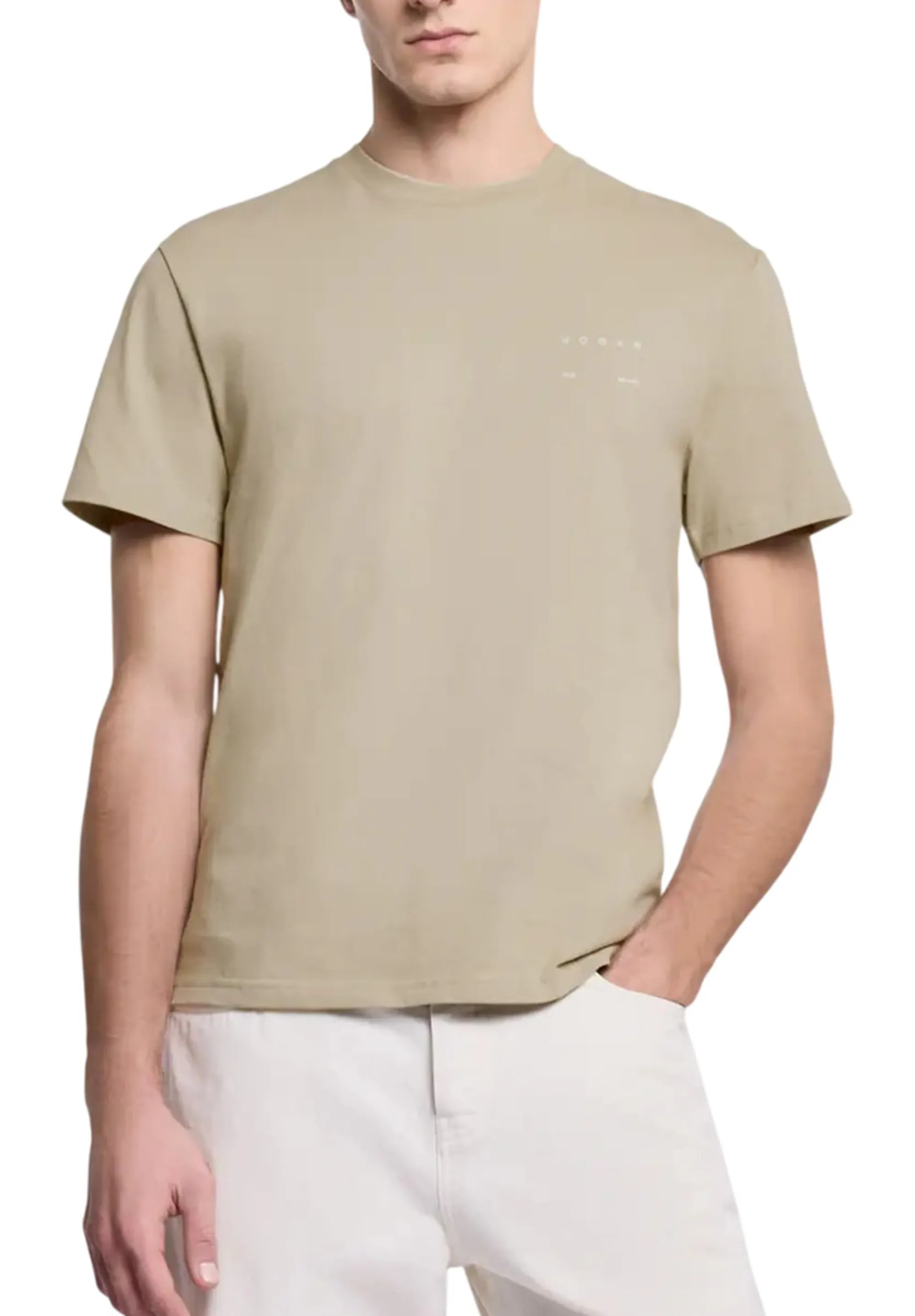 Hogan T-Shirt In Cotone Beige Kqmb3522360Zfvc004 175798