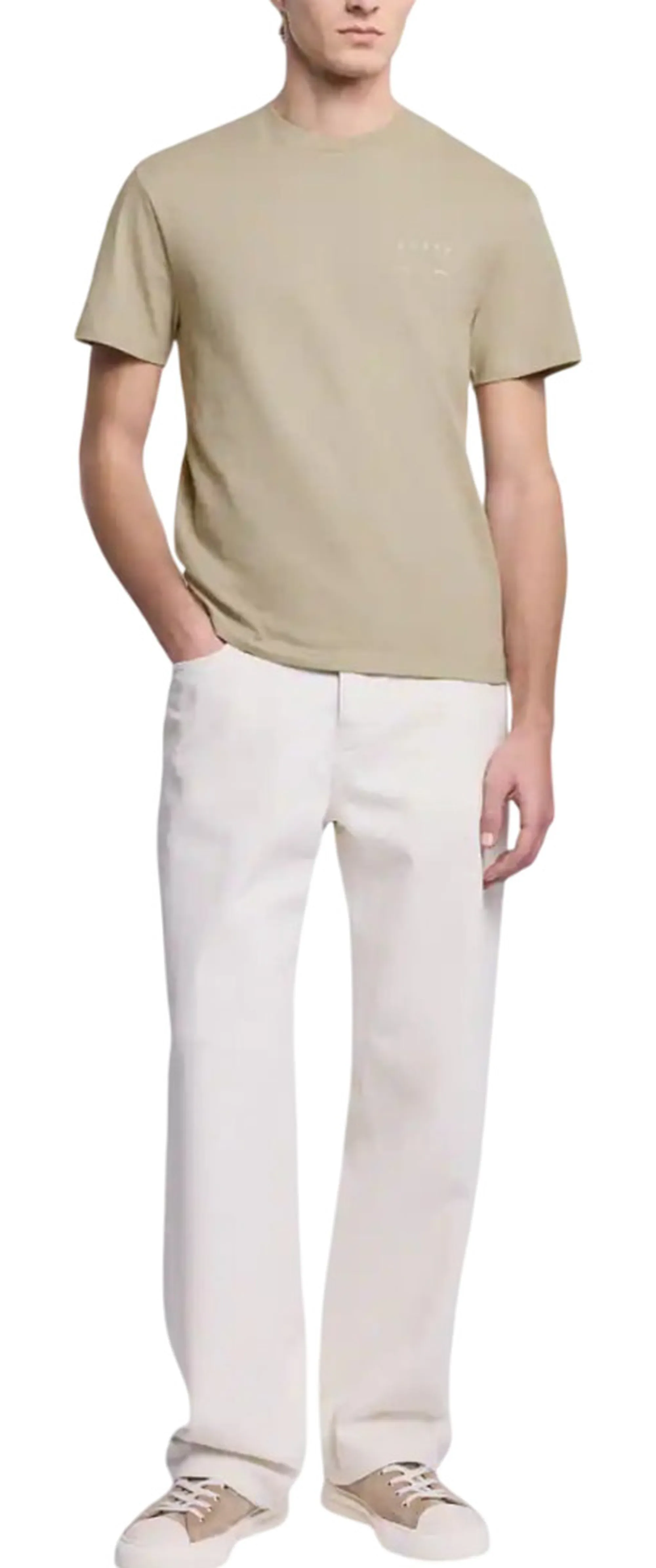 Hogan T-Shirt In Cotone Beige Kqmb3522360Zfvc004 175800