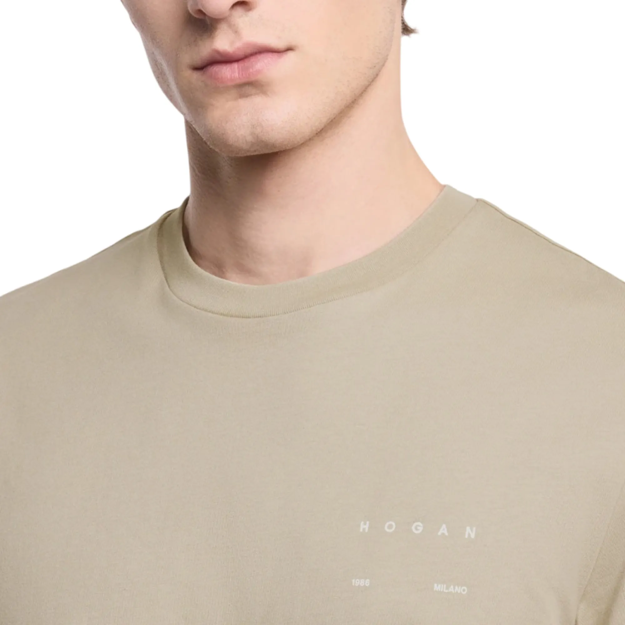 Hogan T-Shirt In Cotone Beige Kqmb3522360Zfvc004 175801