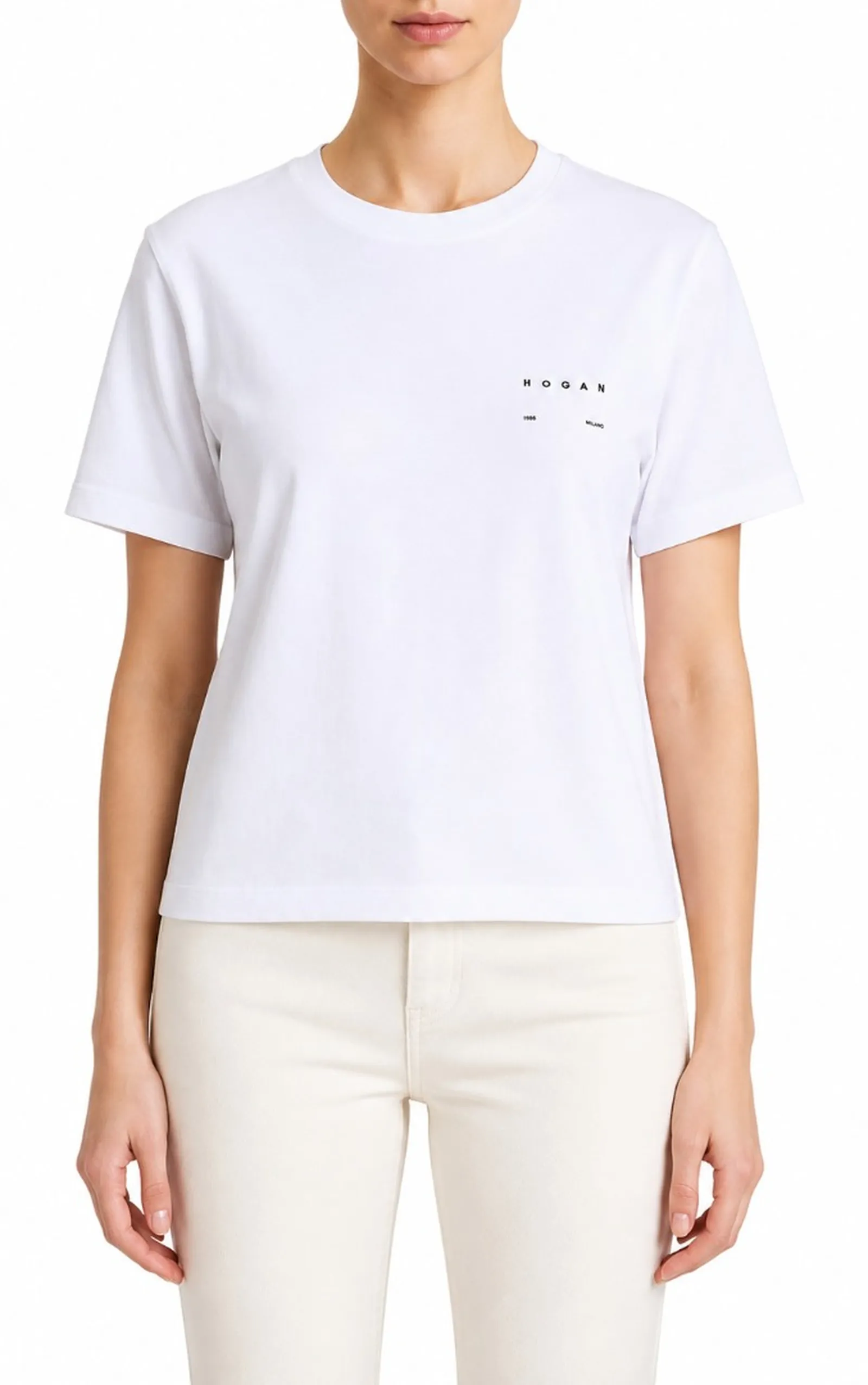 Hogan T-Shirt In Cotone Bianco Kqwb3520390Zfvb001 184092