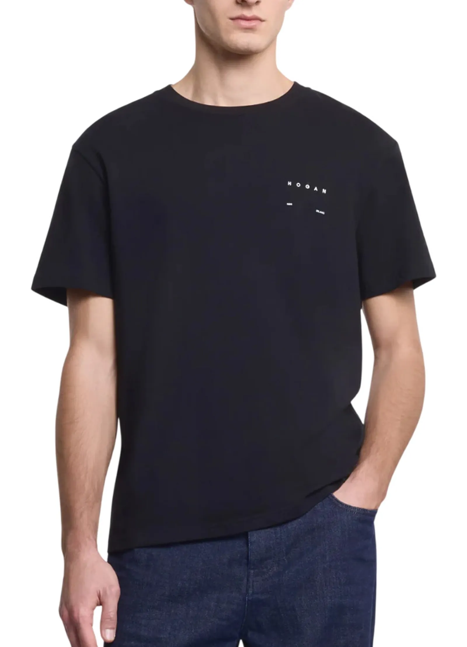 Hogan T-Shirt In Cotone Nero Kqmb3522360Zfvb999 175784